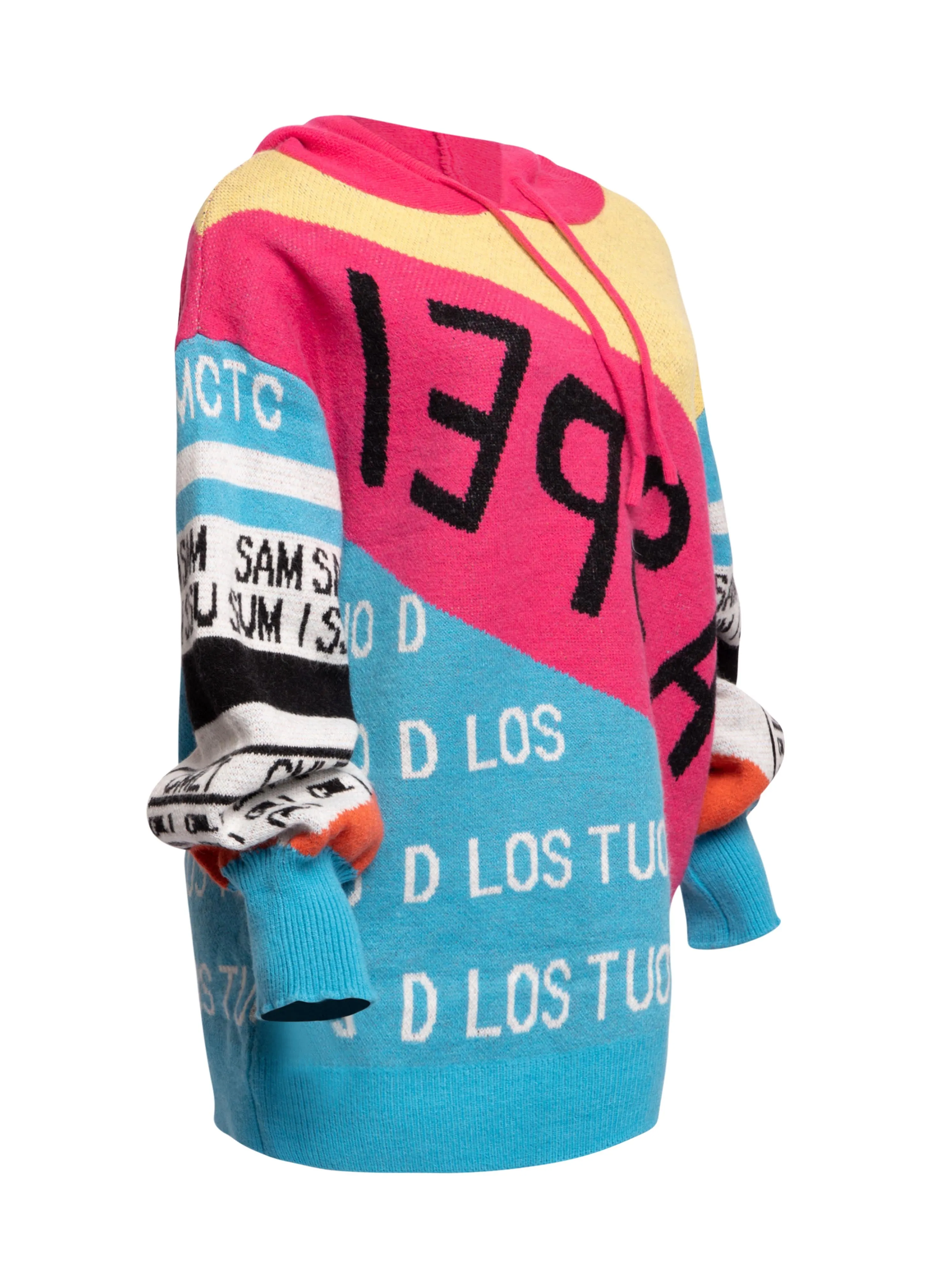 Color Block Hooded Knit Sweater Dress sold by Bogomore product image thumbnail 4