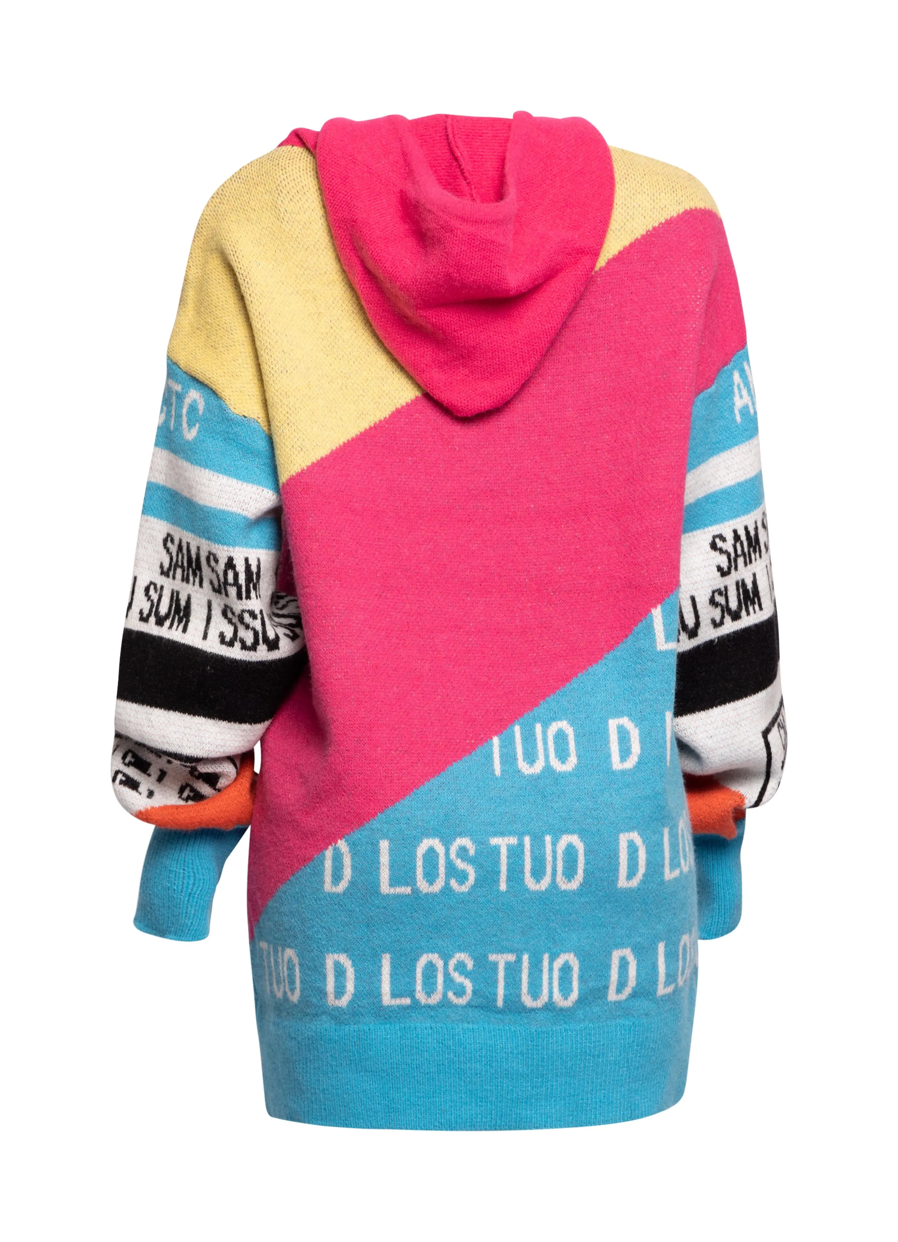 Color Block Hooded Knit Sweater Dress sold by Bogomore product image thumbnail 2