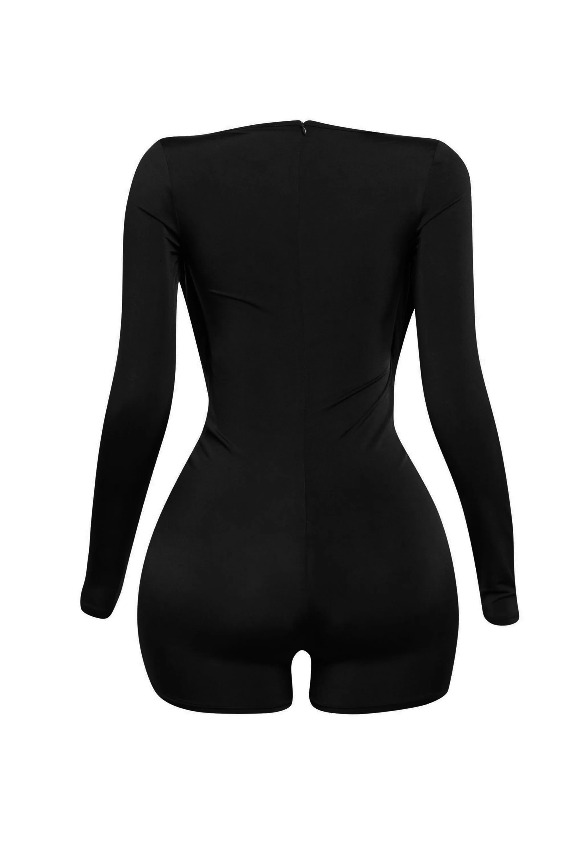 Deep cowl neck long sleeve romper sold by Bogomore product image thumbnail 4