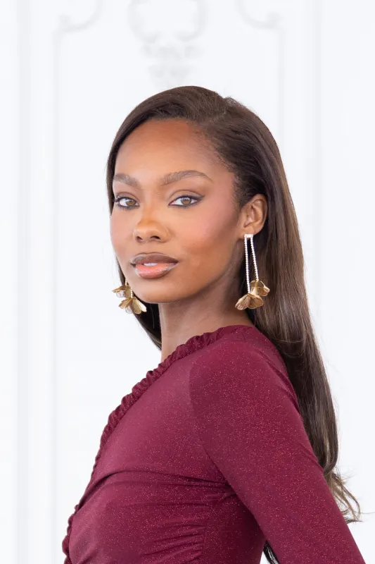 Delicate Blossom Jewel Drop Earrings sold by Bogomore