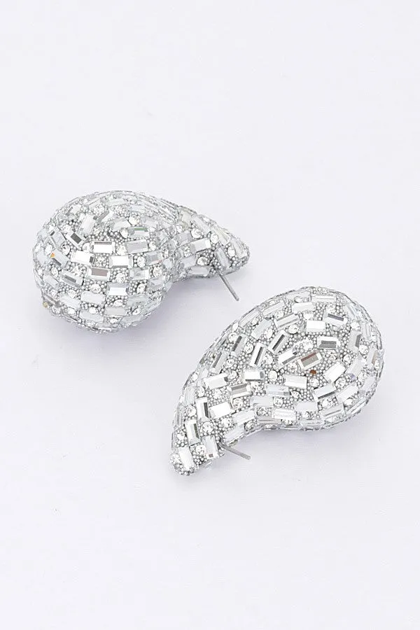Rhinestone Tear Drop Earring sold by Bogomore product image thumbnail 5