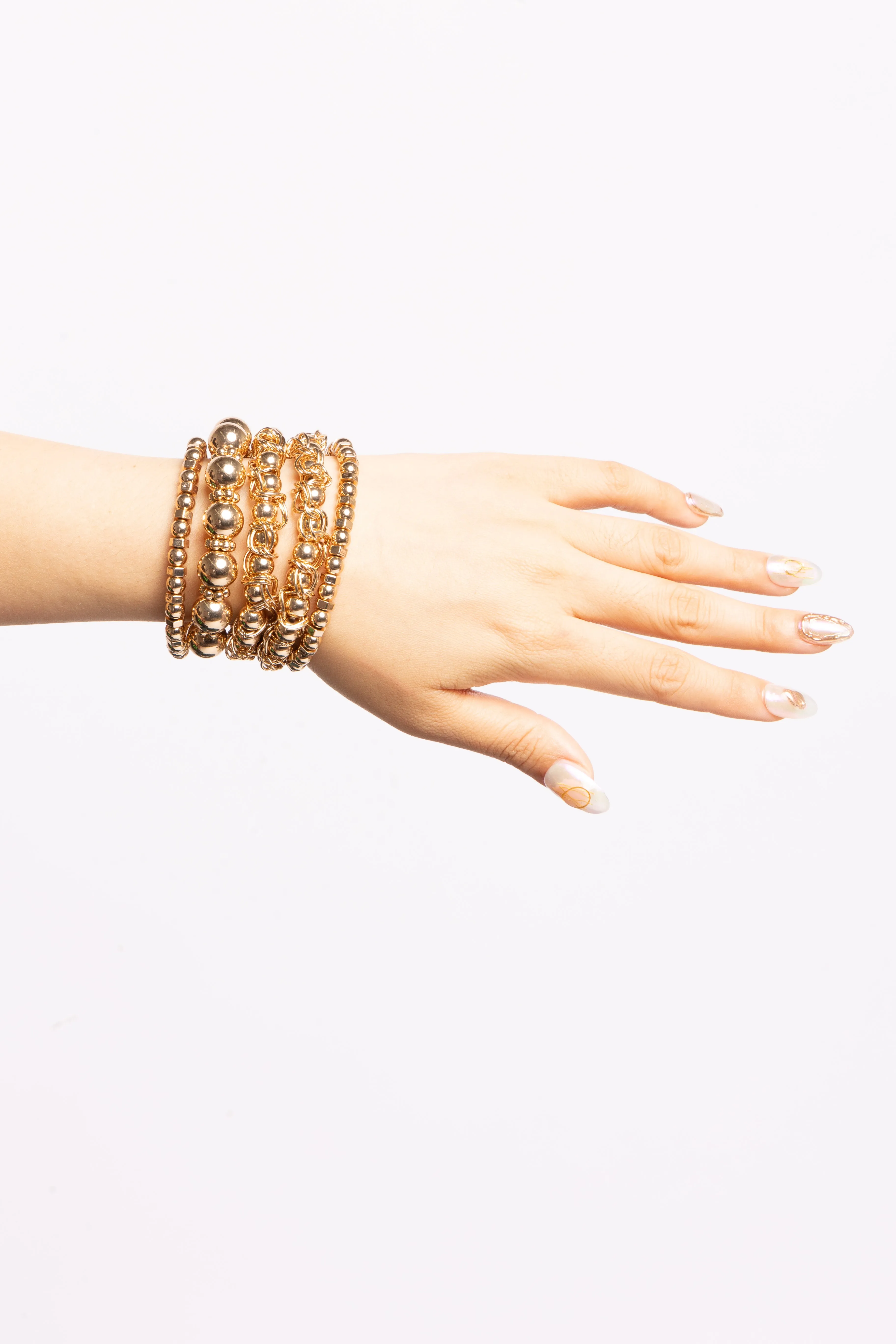 Metallic Ball Bead Bracelet Set sold by Bogomore product image thumbnail 2