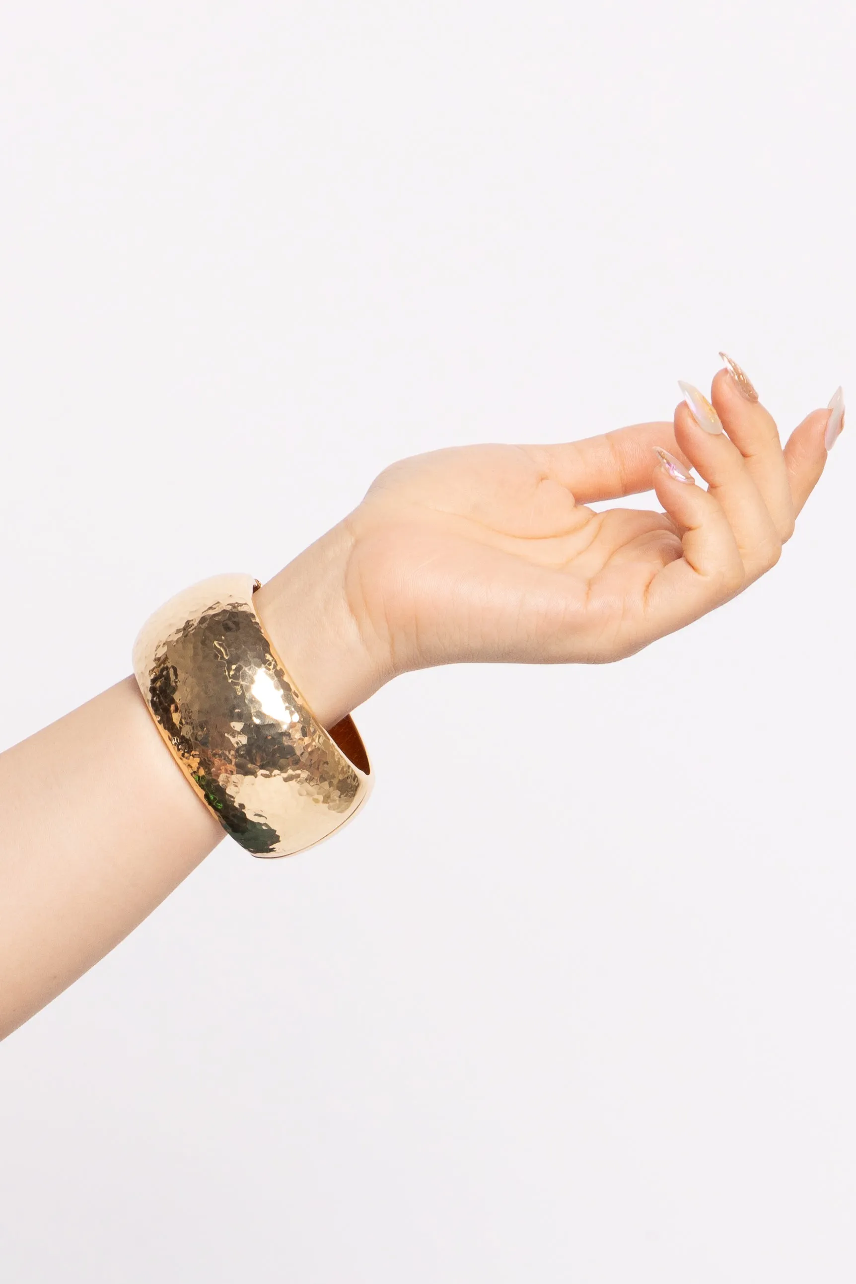 Hammered Metal Bangle Bracelet sold by Bogomore