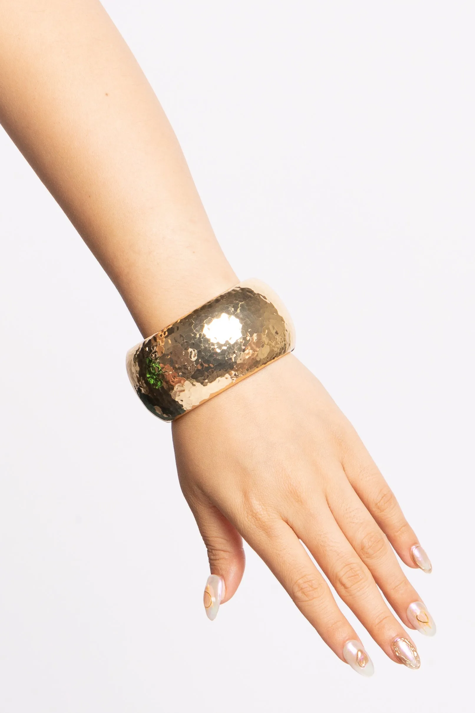Hammered Metal Bangle Bracelet sold by Bogomore product image thumbnail 2
