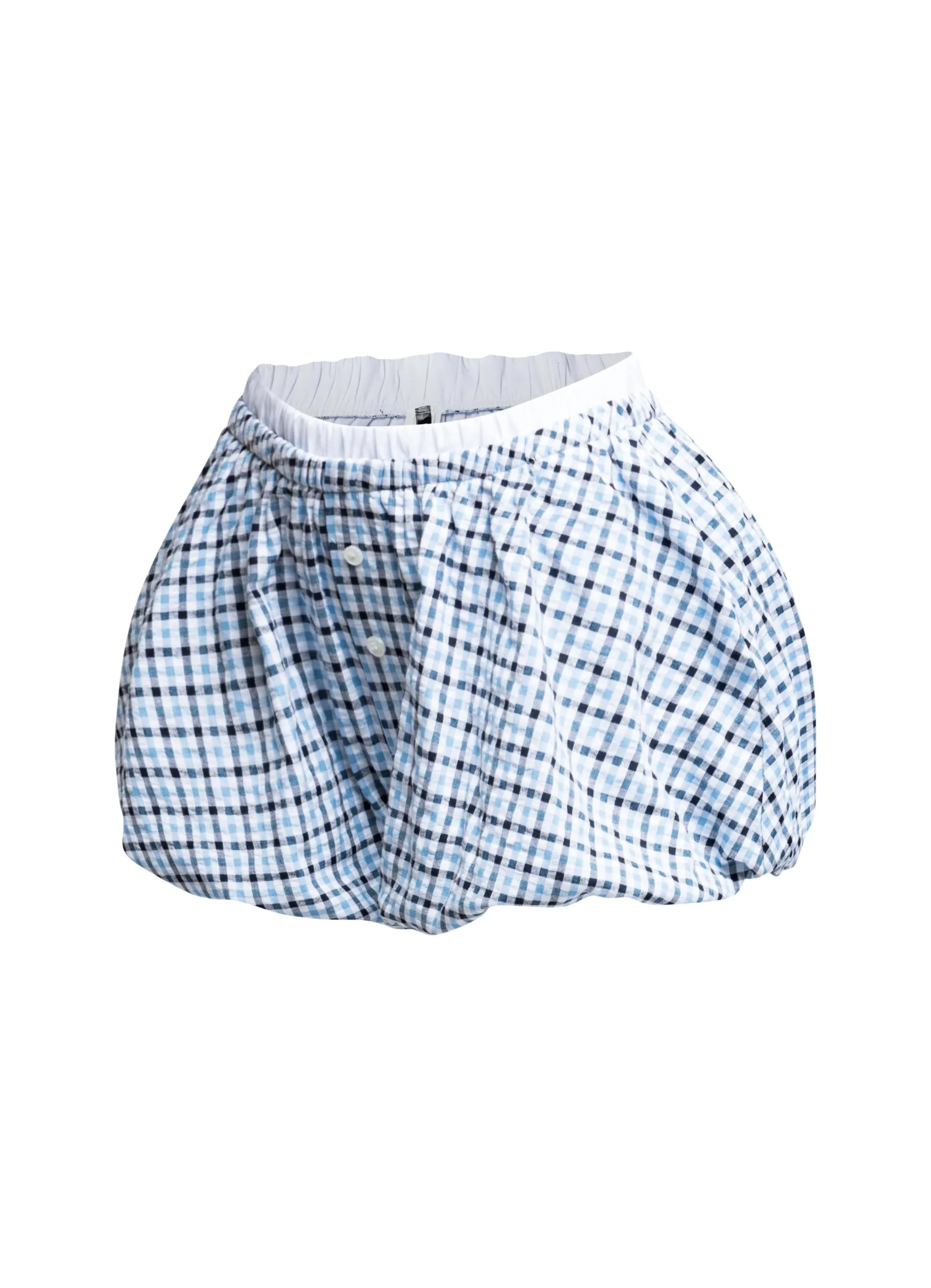 Elastic waist band bubble shorts sold by Bogomore