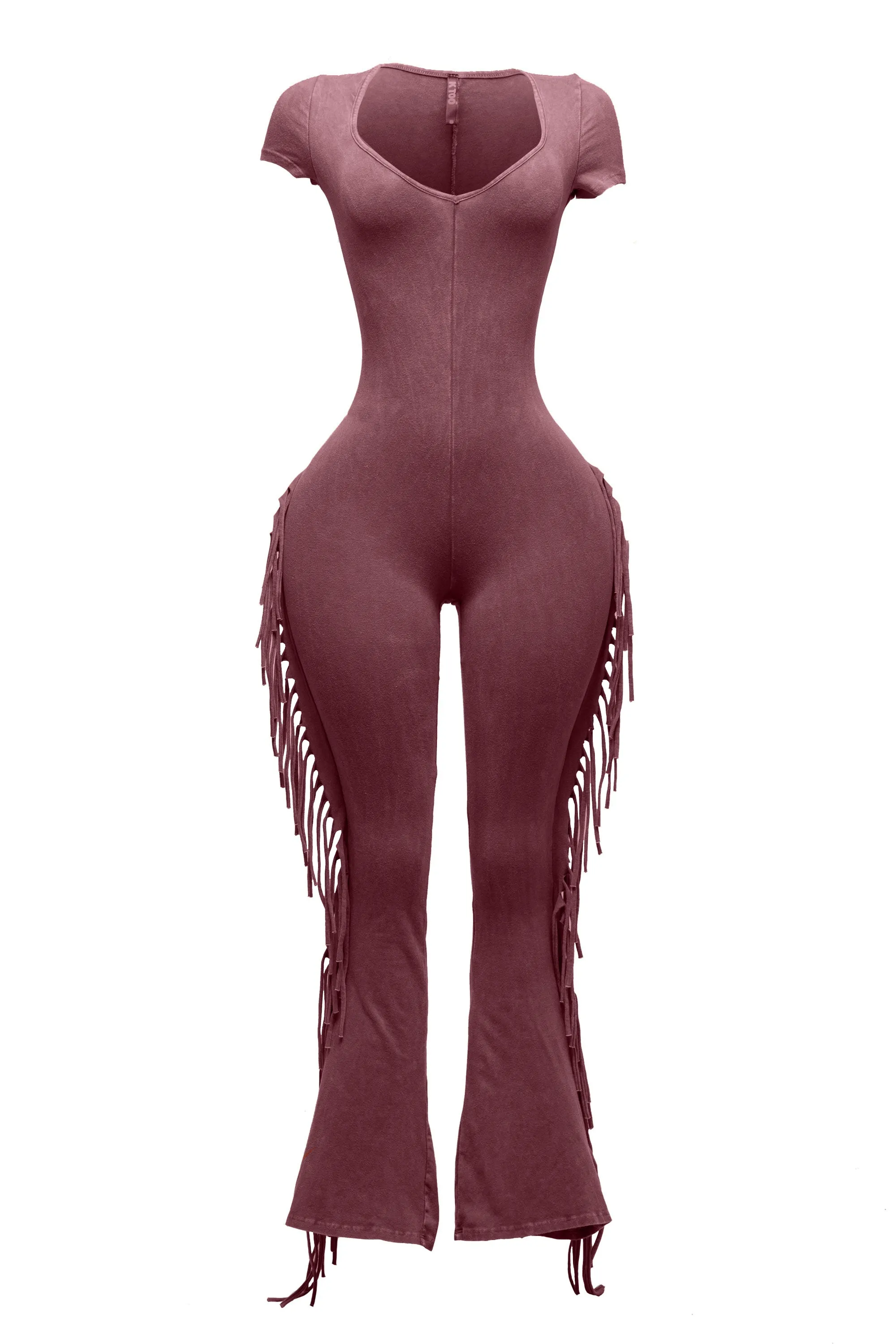 Mineral washed fringed jumpsuit. sold by Bogomore product image thumbnail 3