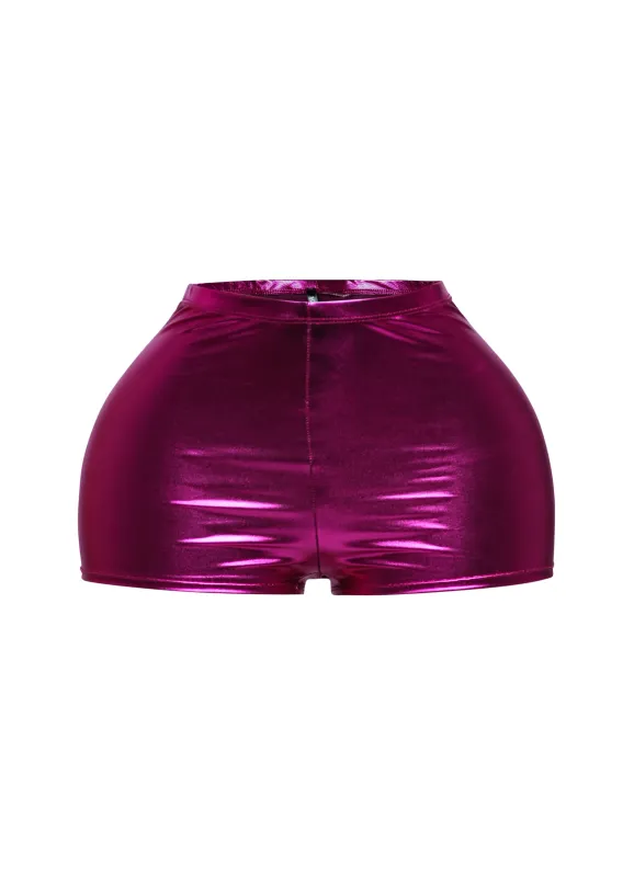 Shiny metallic shorts sold by Bogomore