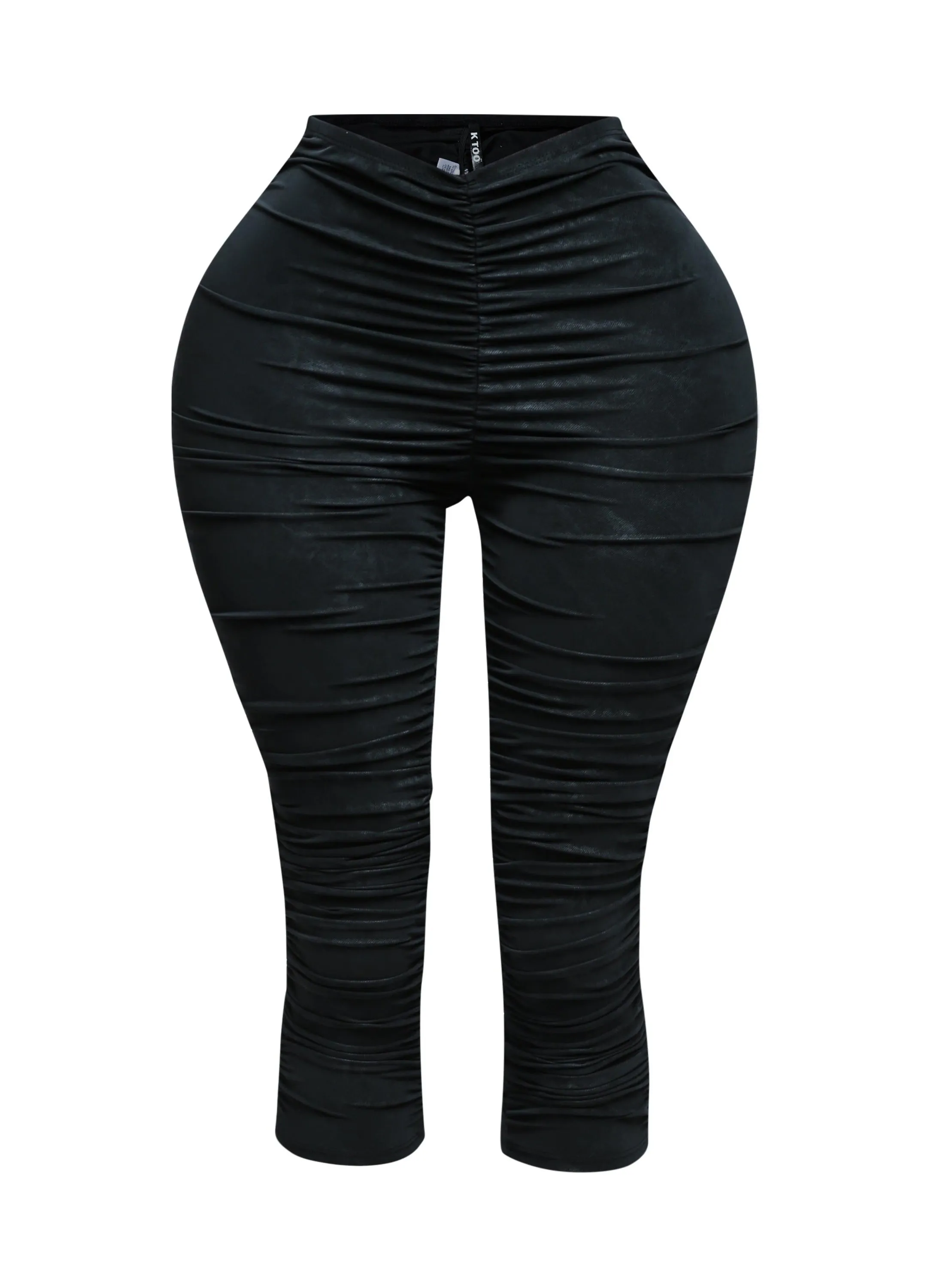 All over ruched denim pu capri sold by Bogomore product image thumbnail 5