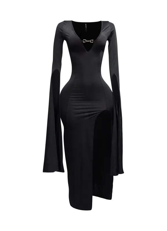 Flyaway Long Sleeve Maxi Dress sold by Bogomore