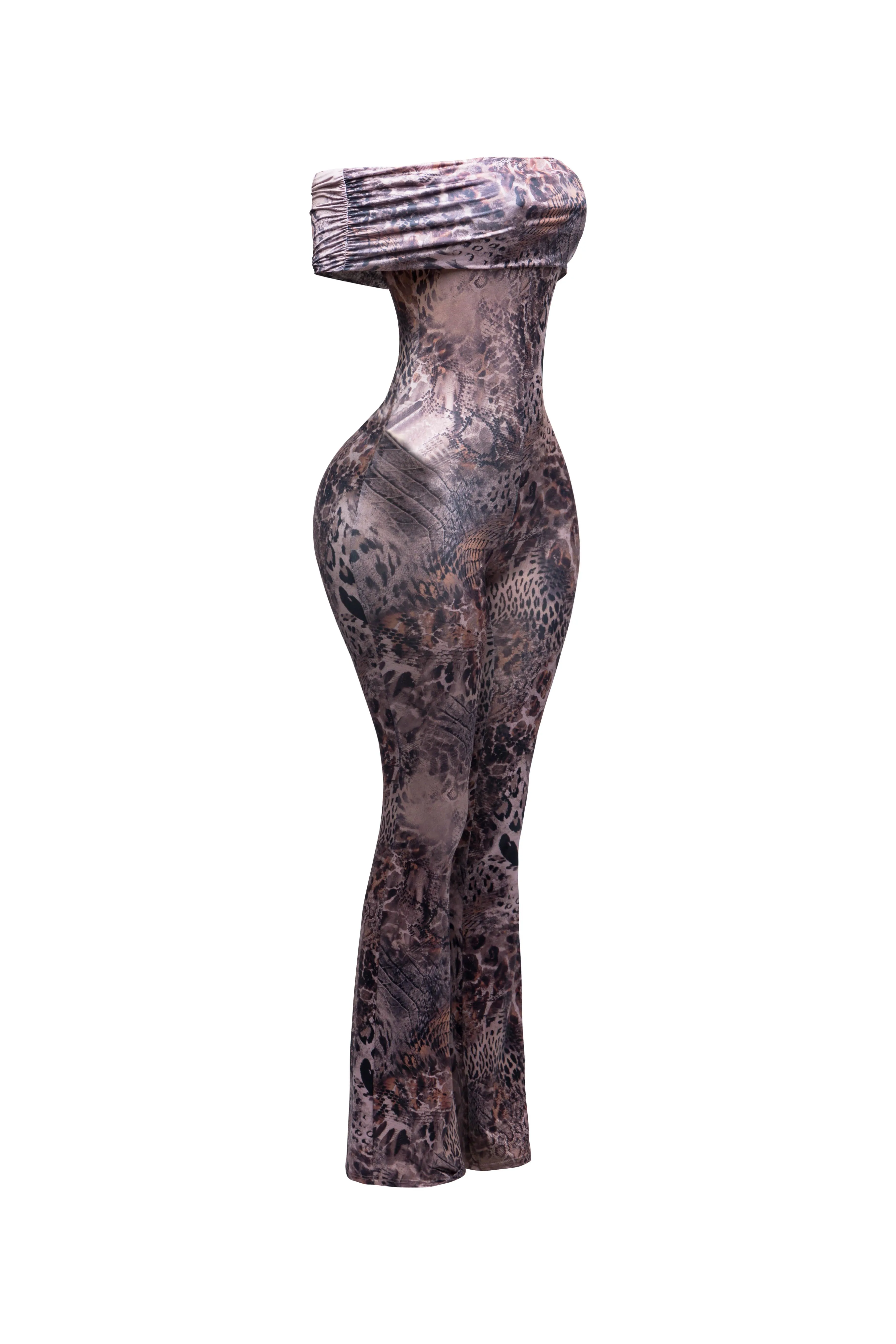 Off shoulder flare bottom jumpsuit sold by Bogomore product image thumbnail 3