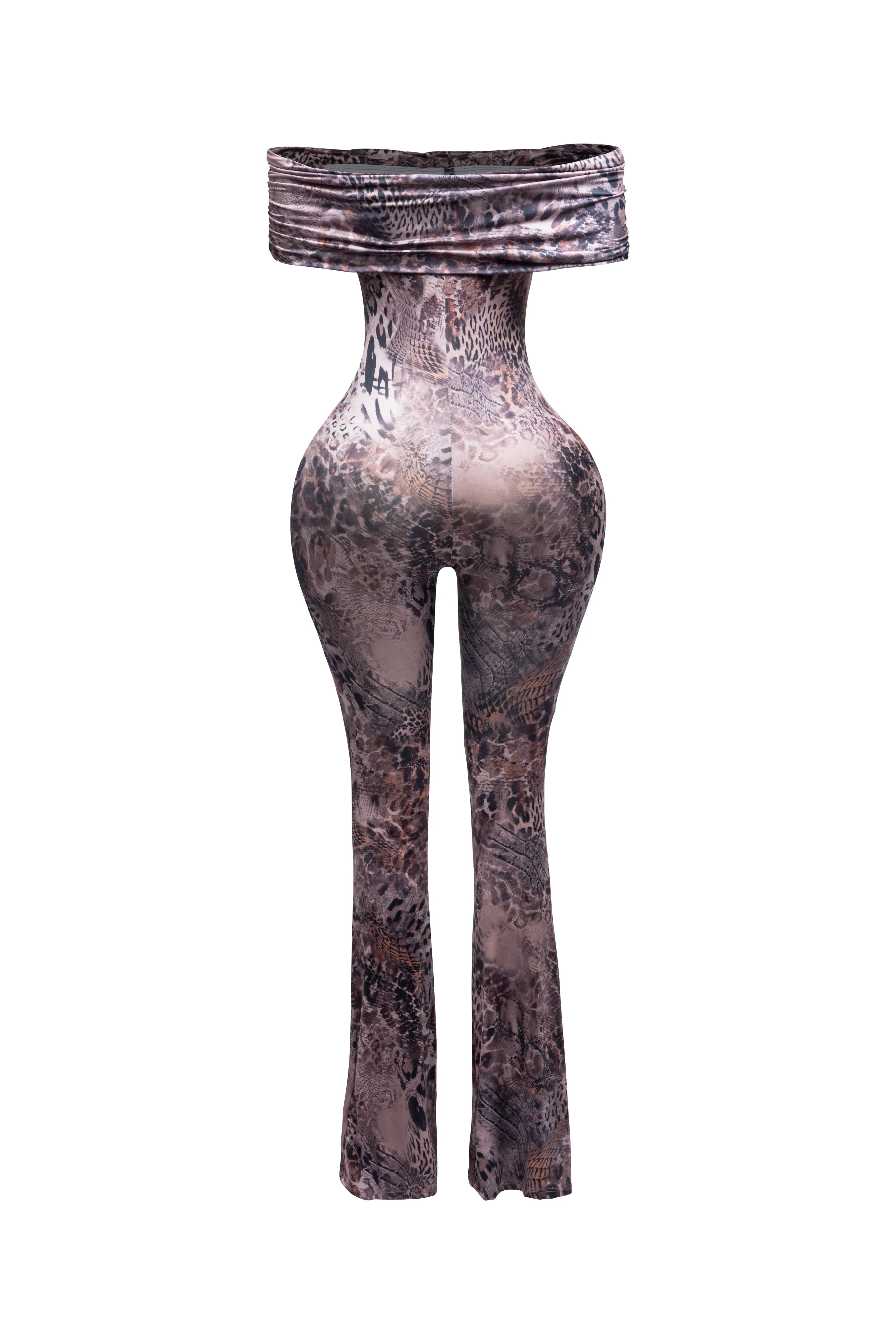 Off shoulder flare bottom jumpsuit sold by Bogomore product image thumbnail 2