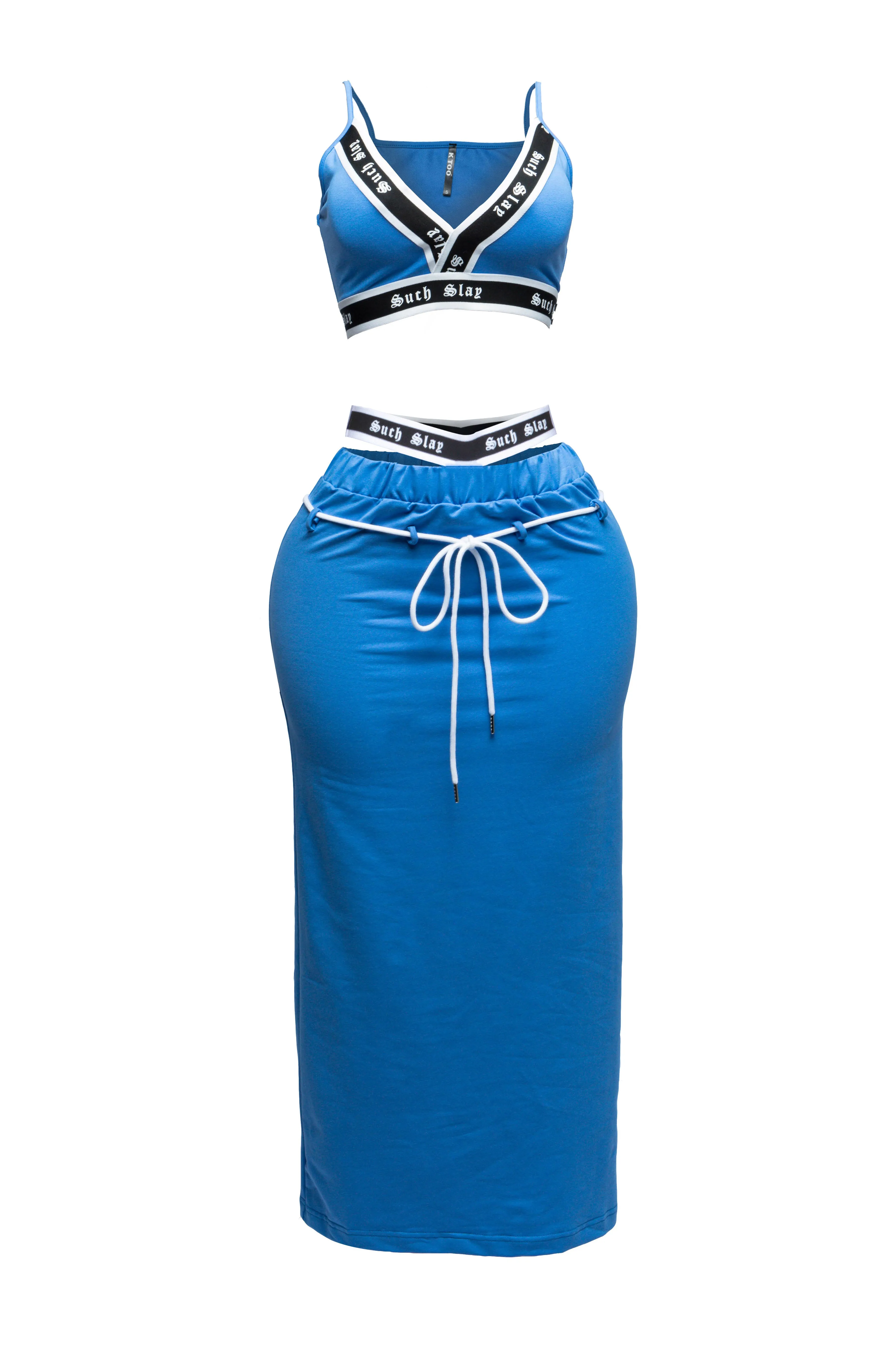 Tank crop top maxi skirt set sold by Bogomore