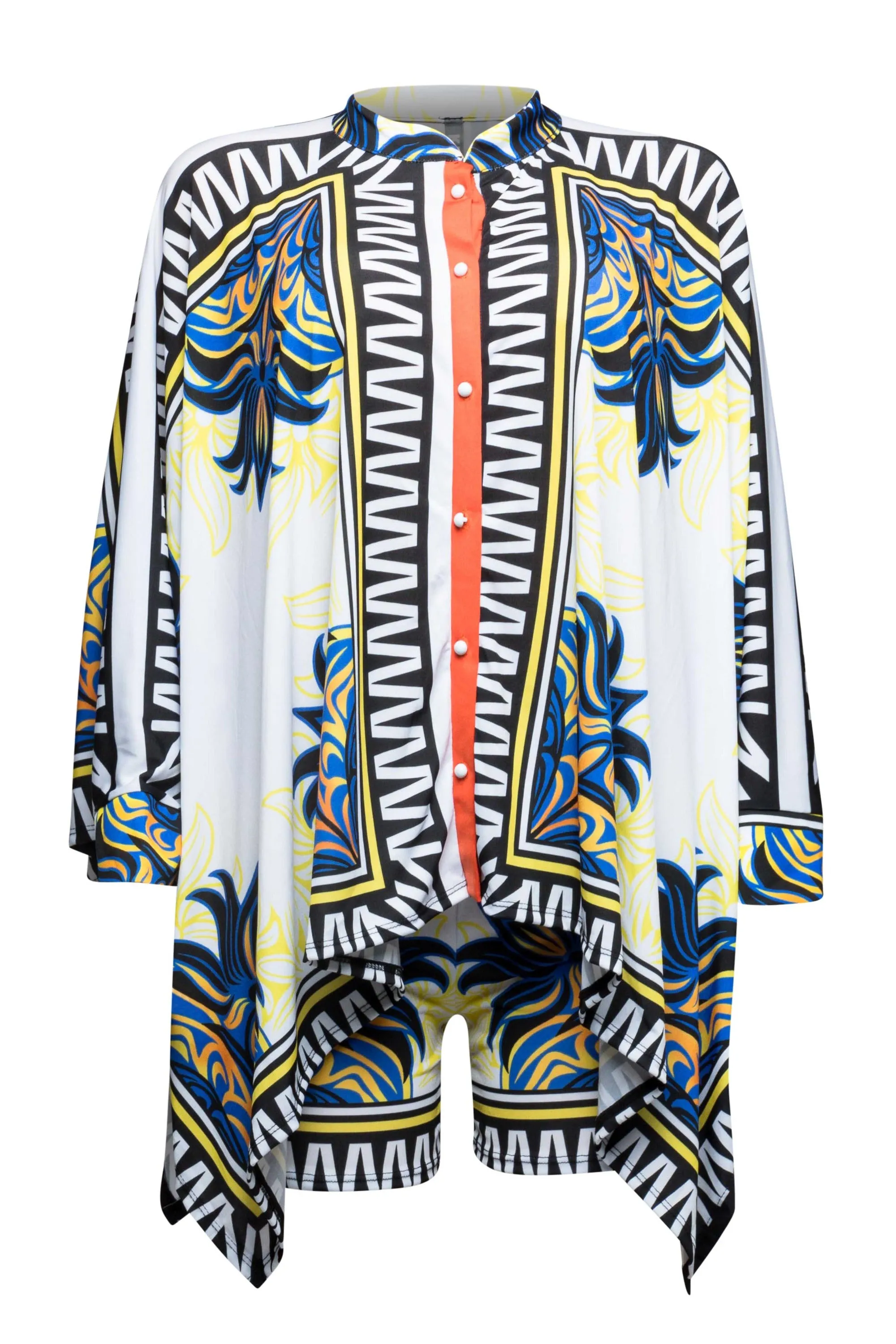 Button down kimono top & shorts set sold by Bogomore