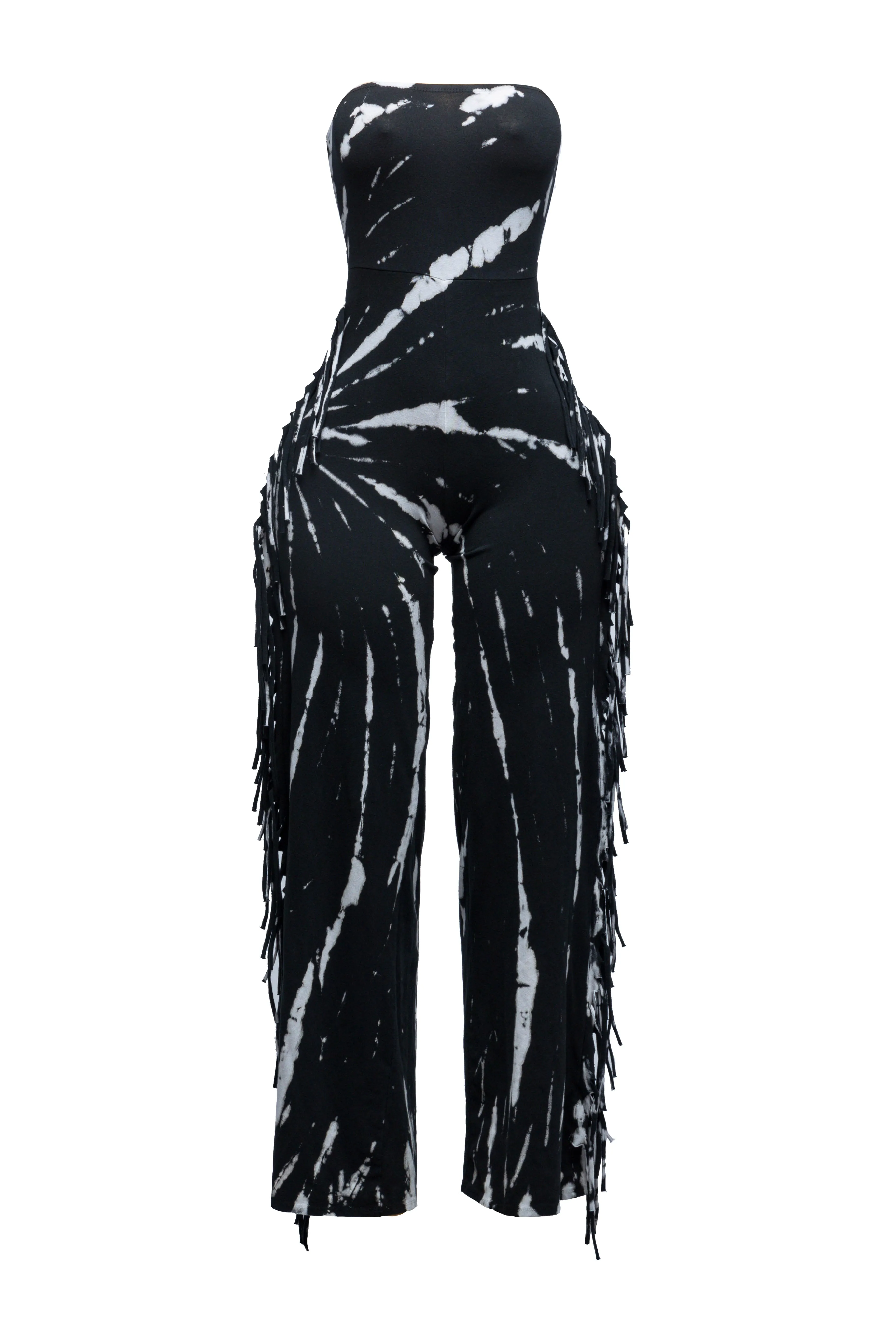 Tie-dye fringe tube jumpsuit sold by Bogomore product image thumbnail 3