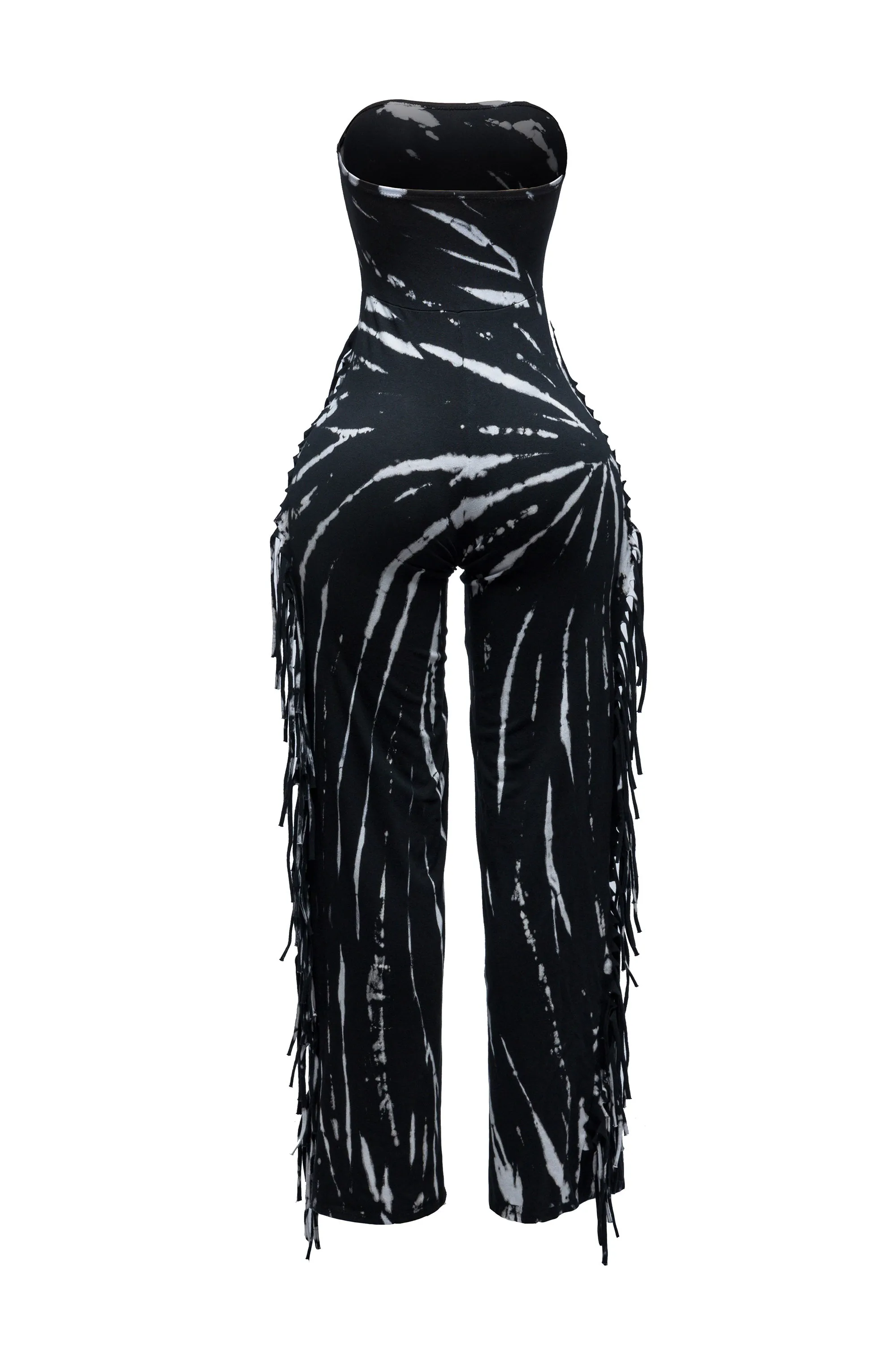 Tie-dye fringe tube jumpsuit sold by Bogomore product image thumbnail 4