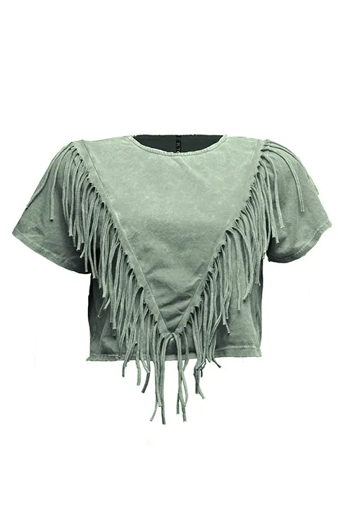 Fringe detailed top sold by Bogomore product image thumbnail 5
