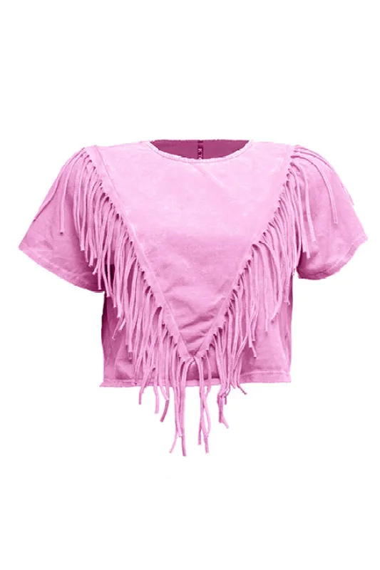 Fringe detailed top sold by Bogomore