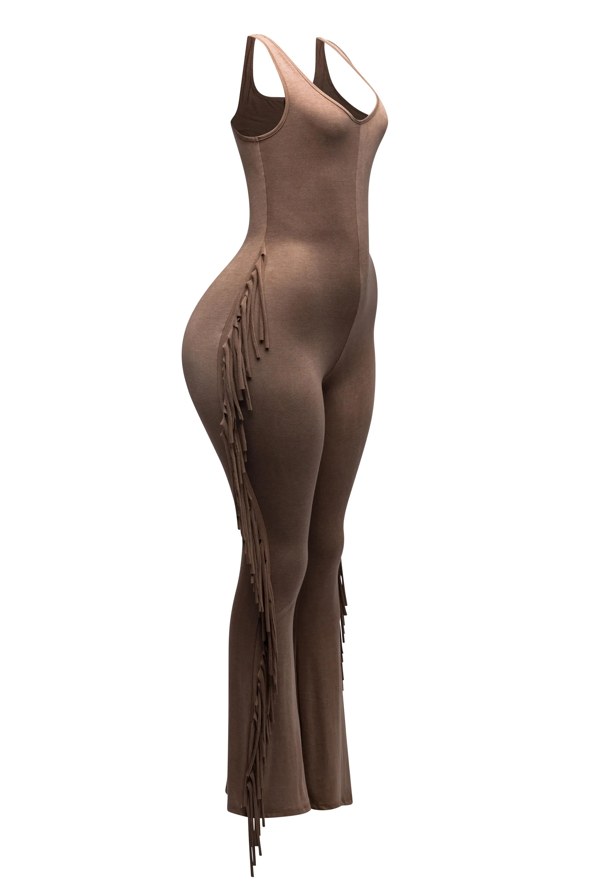 Sleevess side fringe jumpsuit sold by Bogomore product image thumbnail 3