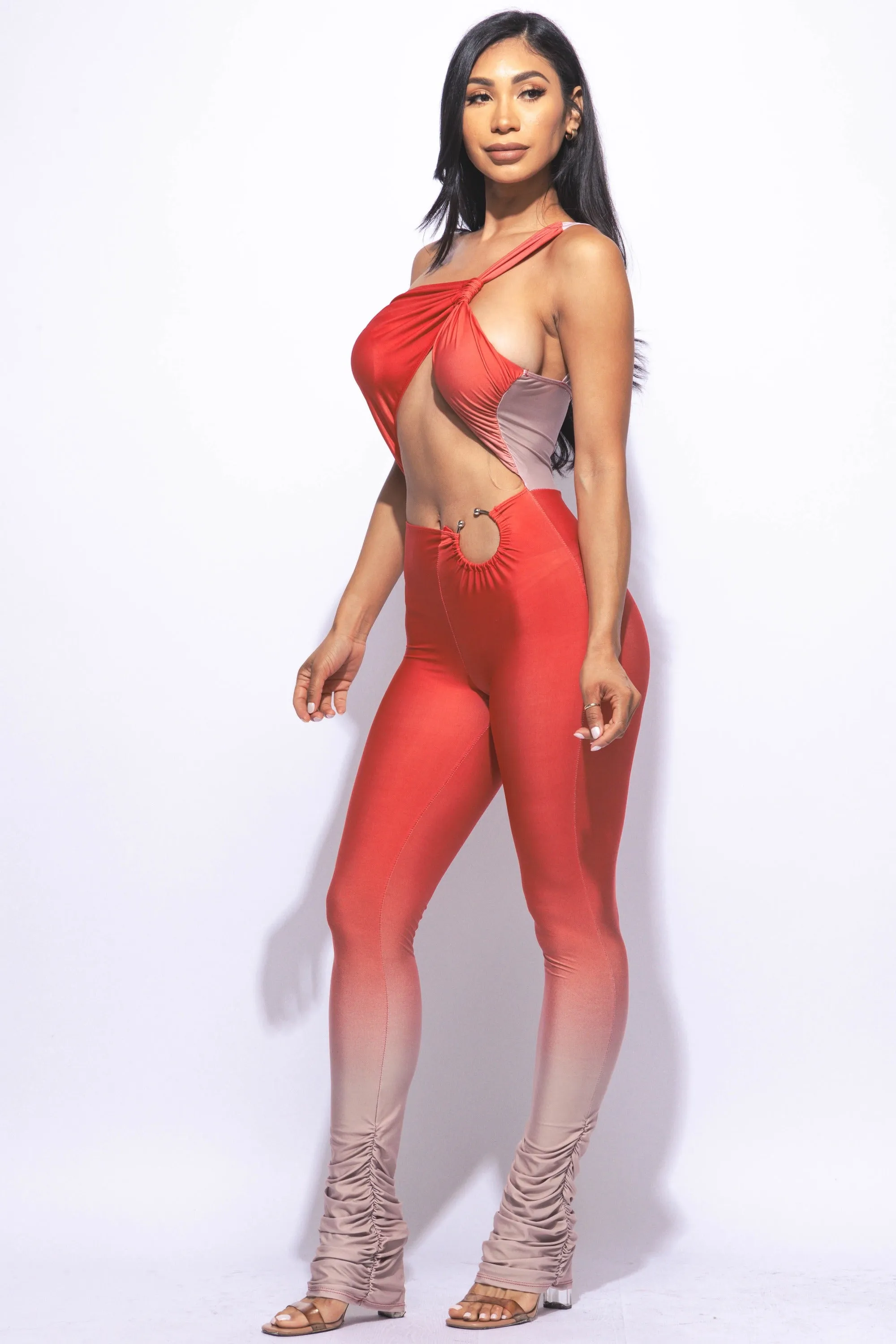 One shoulder cut-out jumpsuit sold by Bogomore product image thumbnail 2