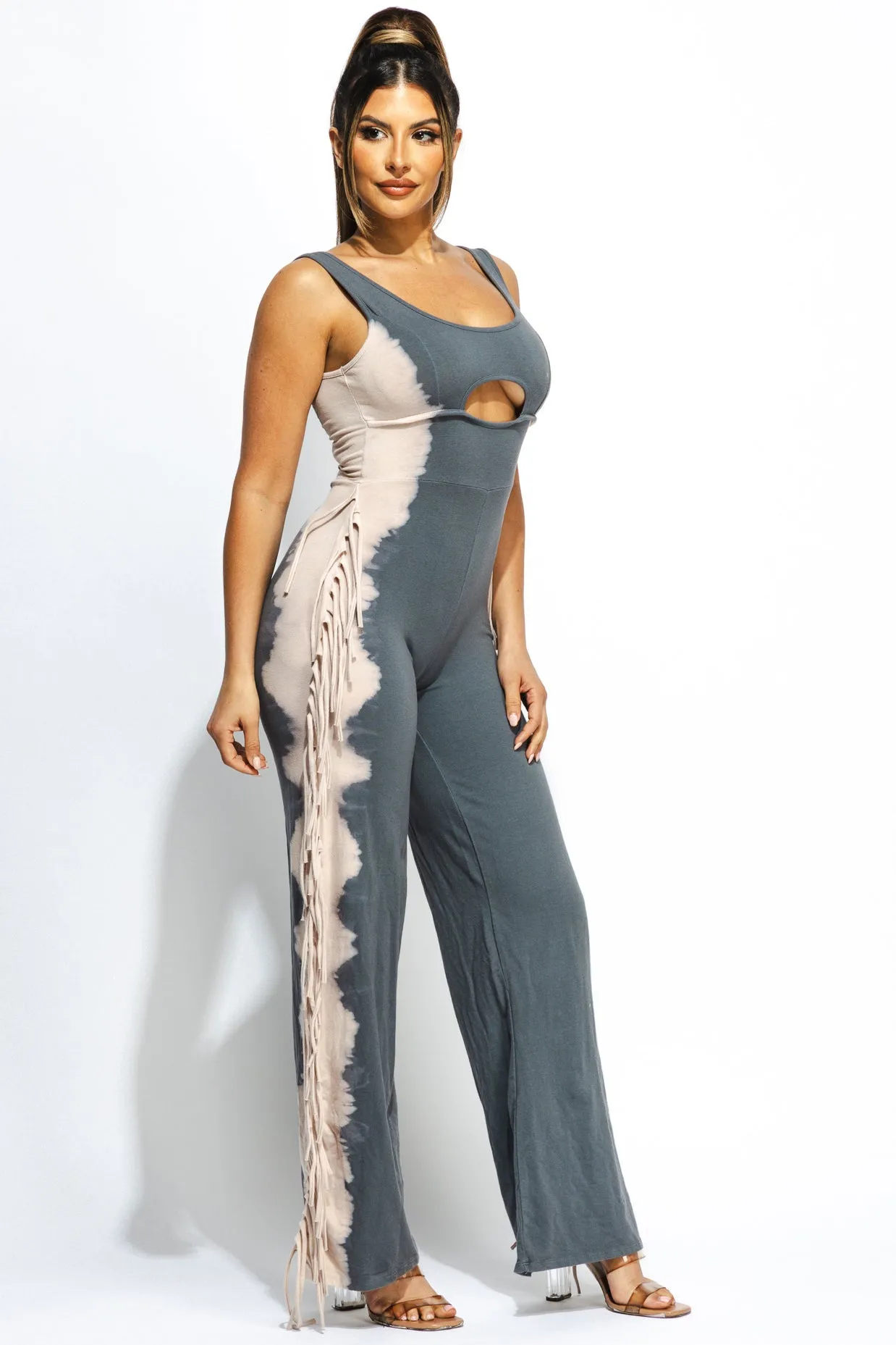 Bleached two tone colorway jumpsuit sold by Bogomore product image thumbnail 4