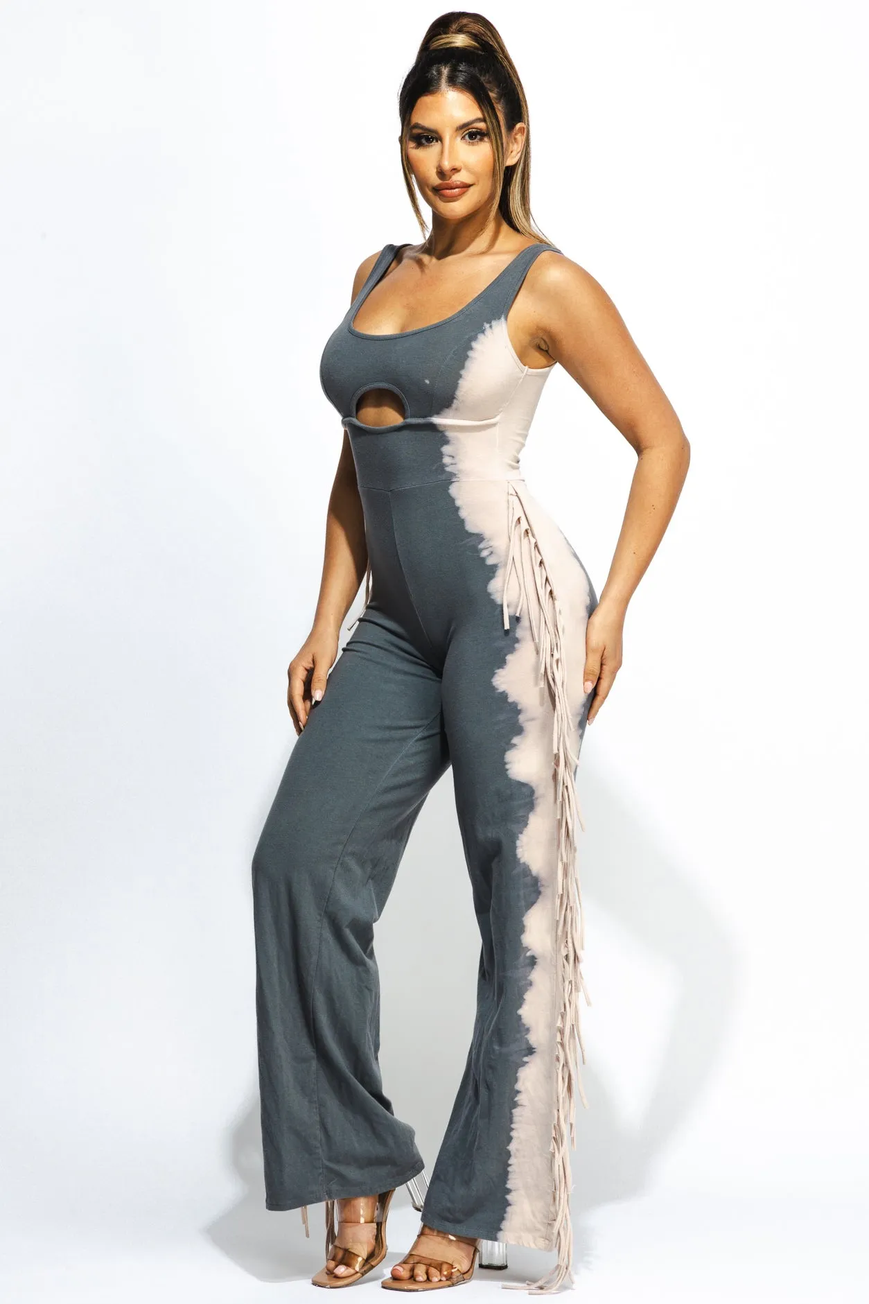 Bleached two tone colorway jumpsuit sold by Bogomore product image thumbnail 2