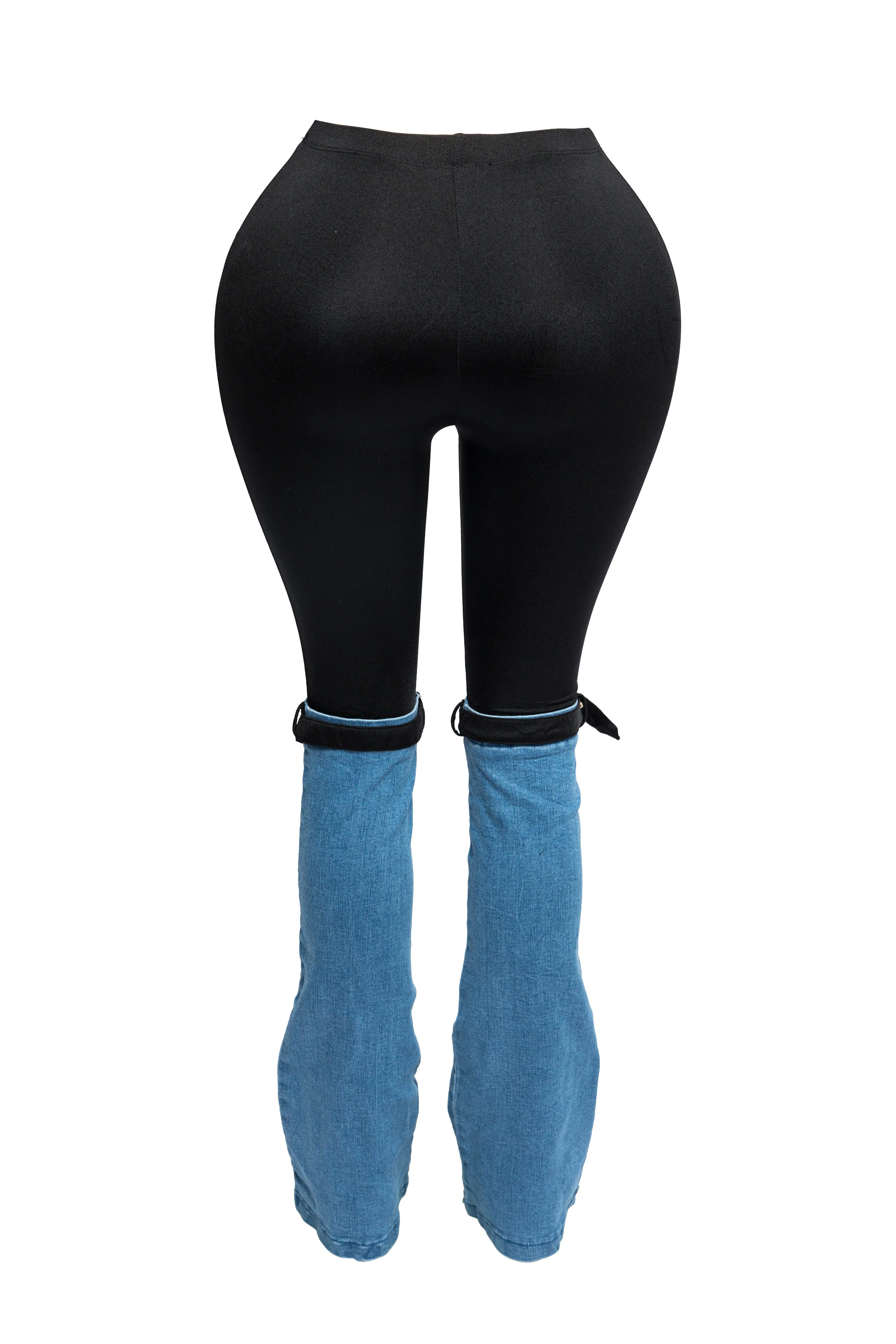 Buckle Detailed Denim Contrast Pants sold by Bogomore product image thumbnail 2