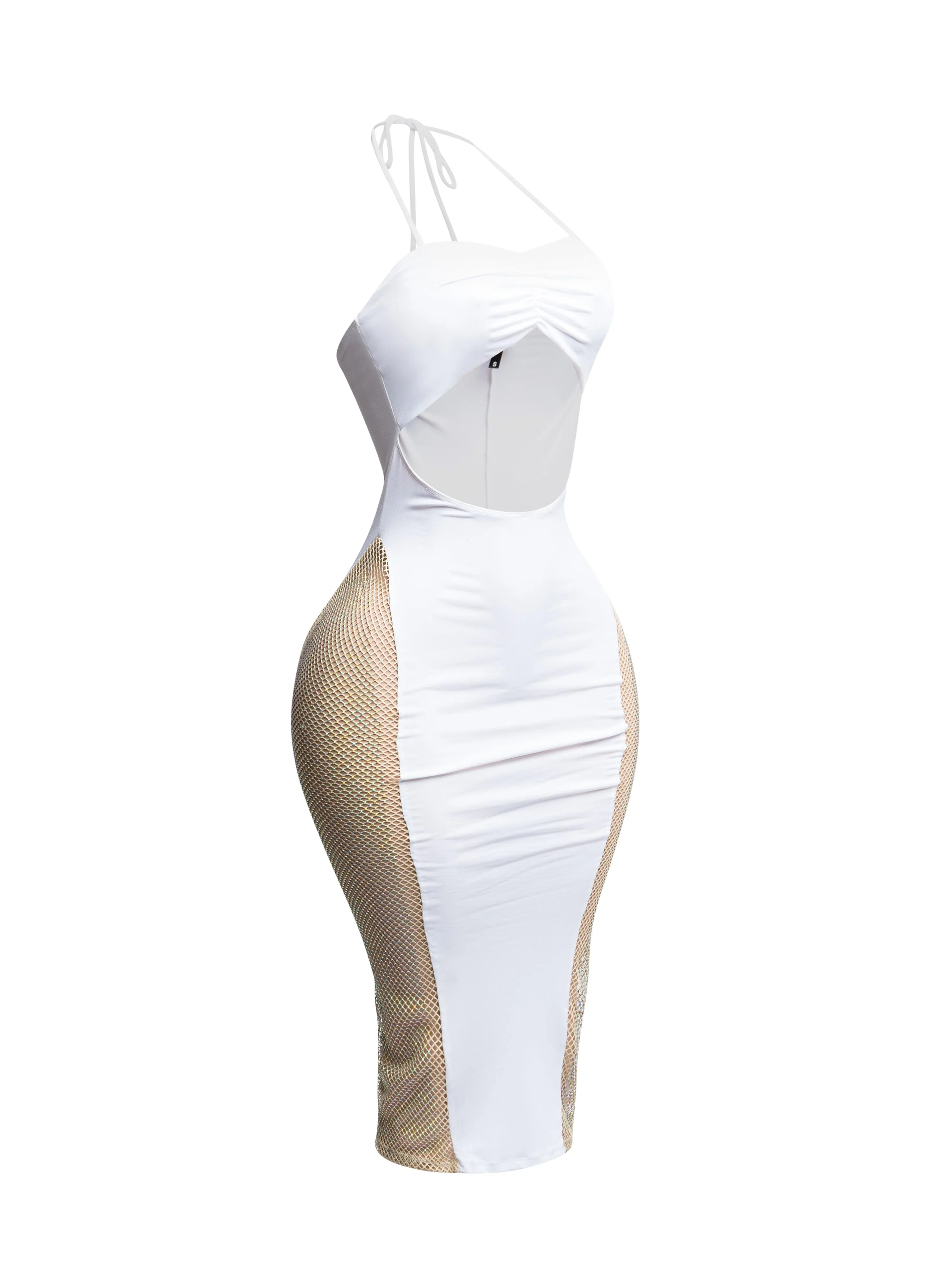 Rhinestone fishnet contrast dress sold by Bogomore product image thumbnail 3