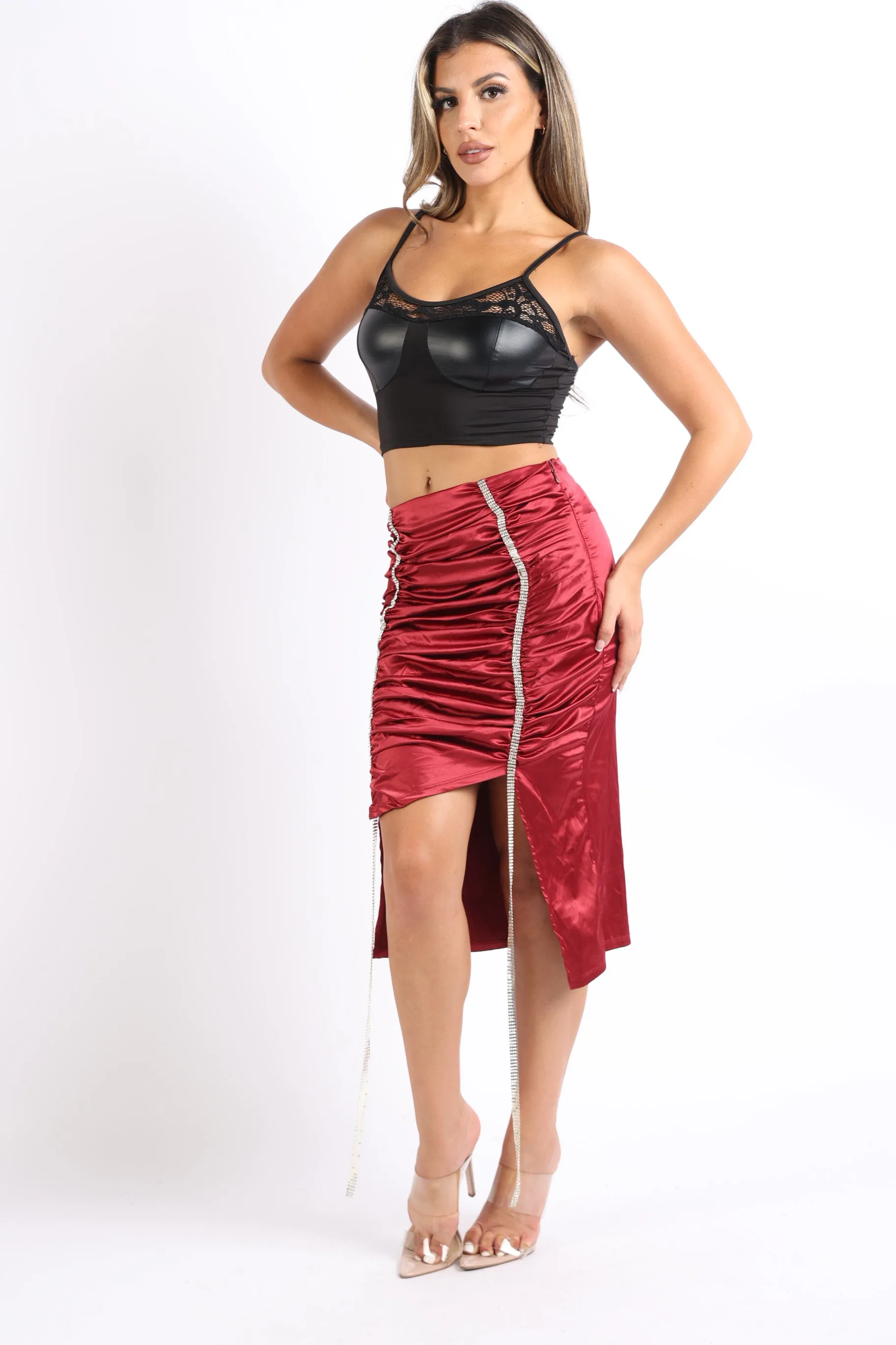 Rhinestone drop stain skirt sold by Bogomore product image thumbnail 3