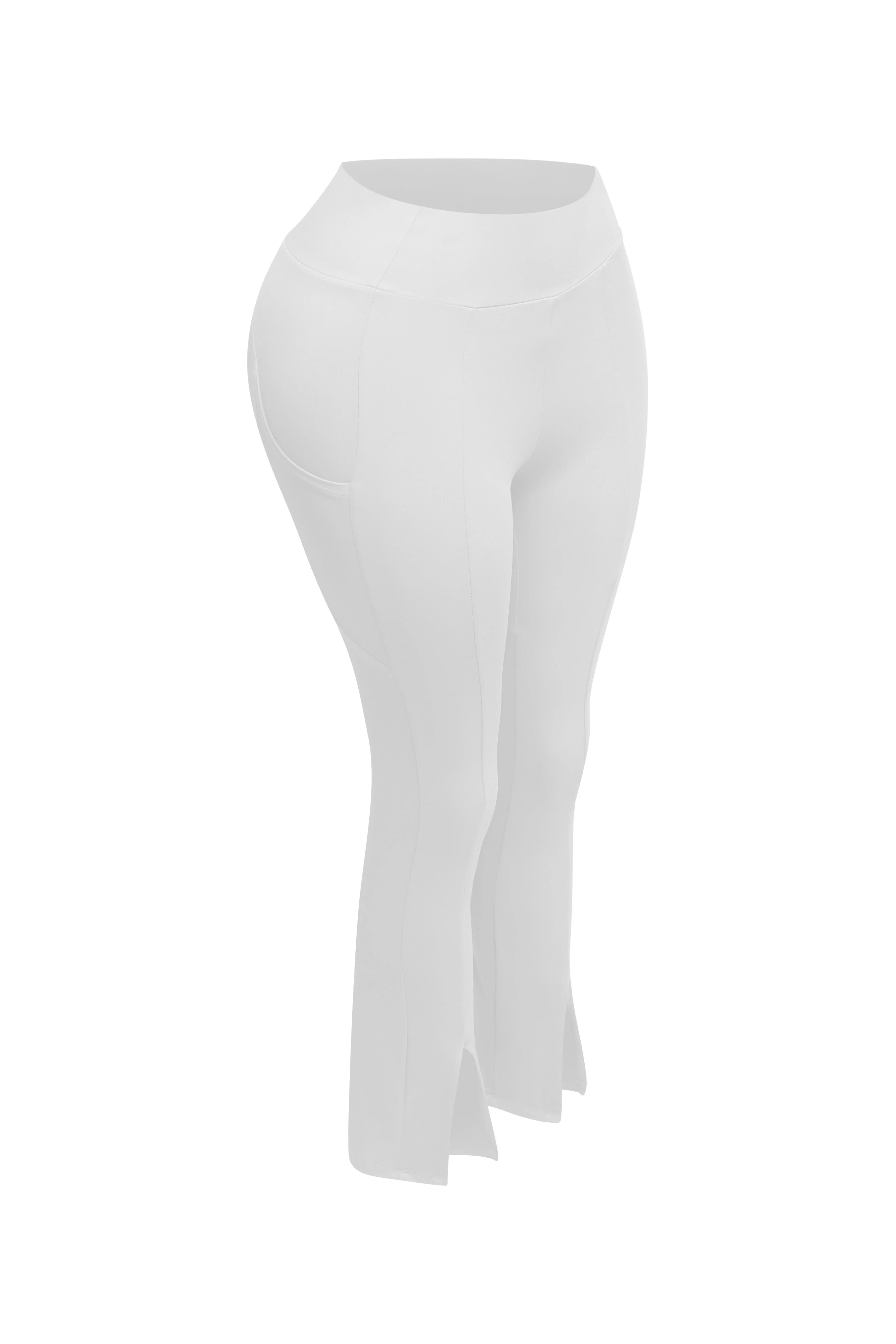 Front slit hem butter soft leggings sold by Bogomore product image thumbnail 3