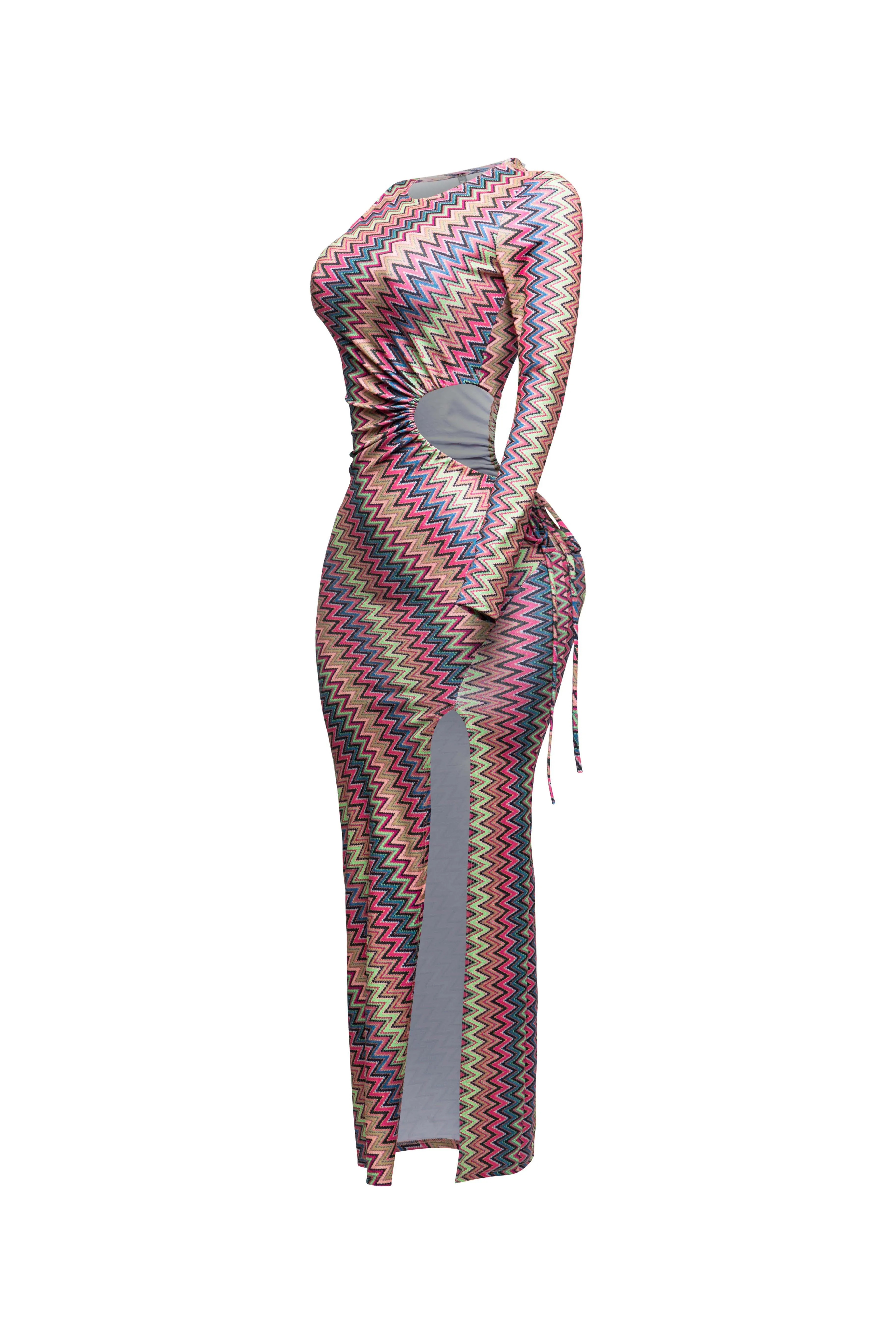 Cut out detailed one shoulder maxi dress sold by Bogomore product image thumbnail 4
