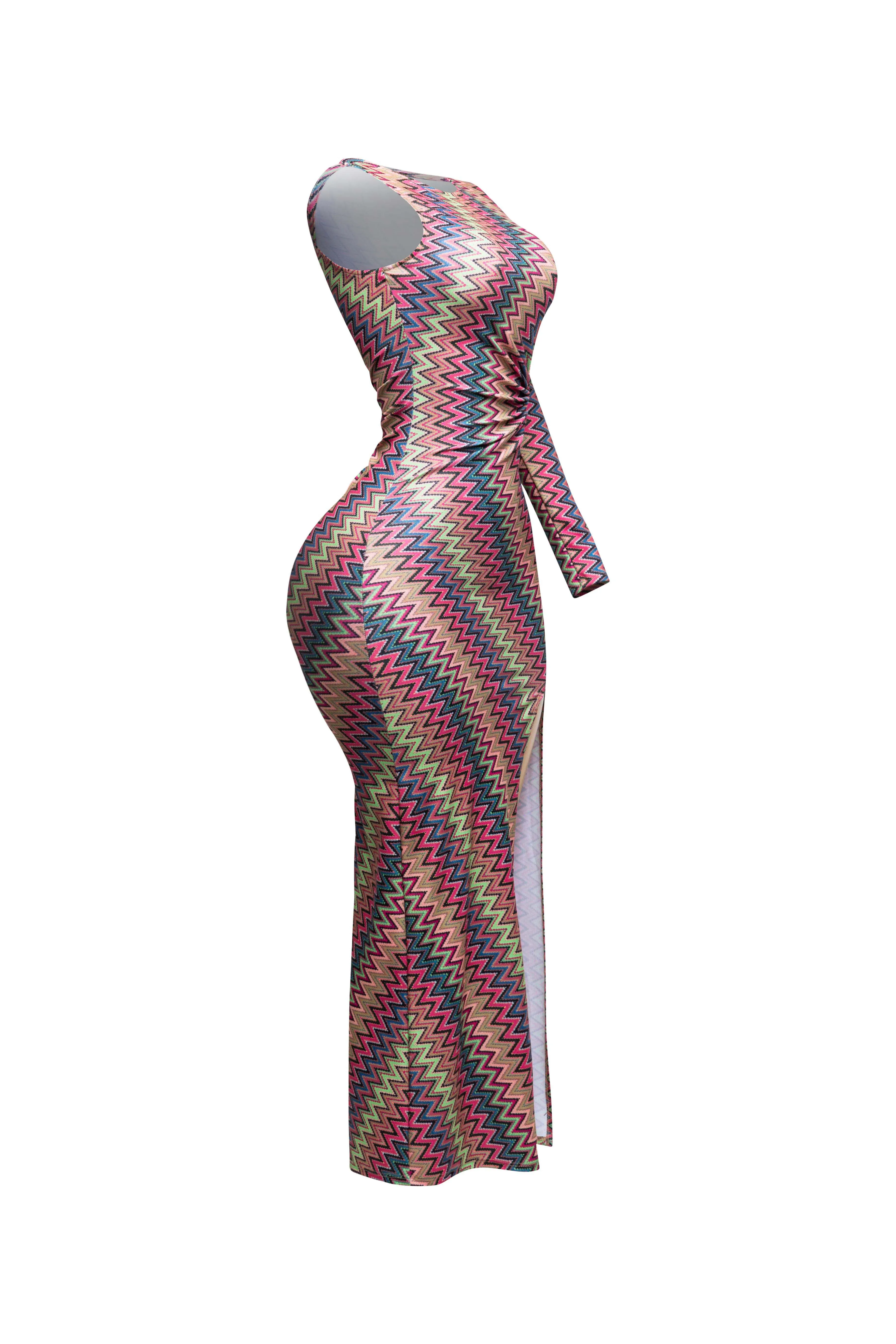 Cut out detailed one shoulder maxi dress sold by Bogomore product image thumbnail 3