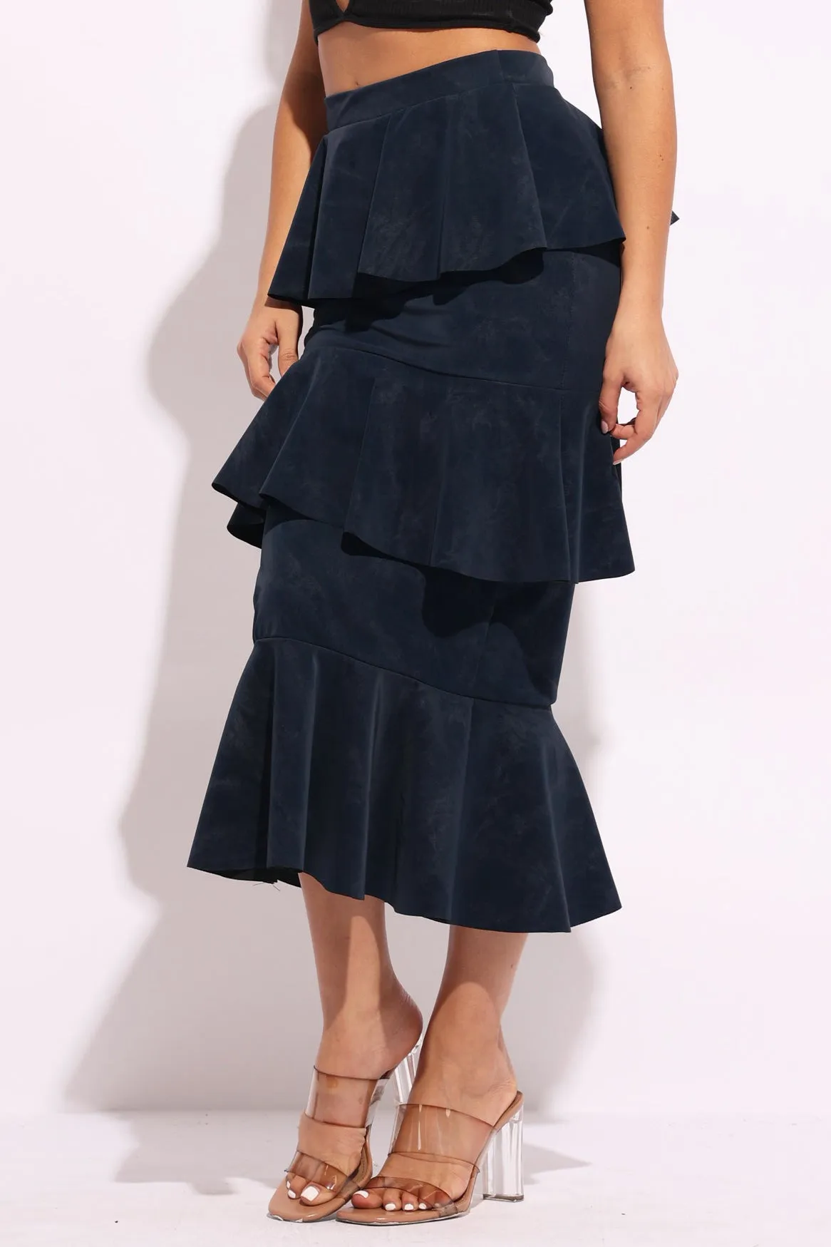 Layered ruffle midi skirt sold by Bogomore product image thumbnail 2