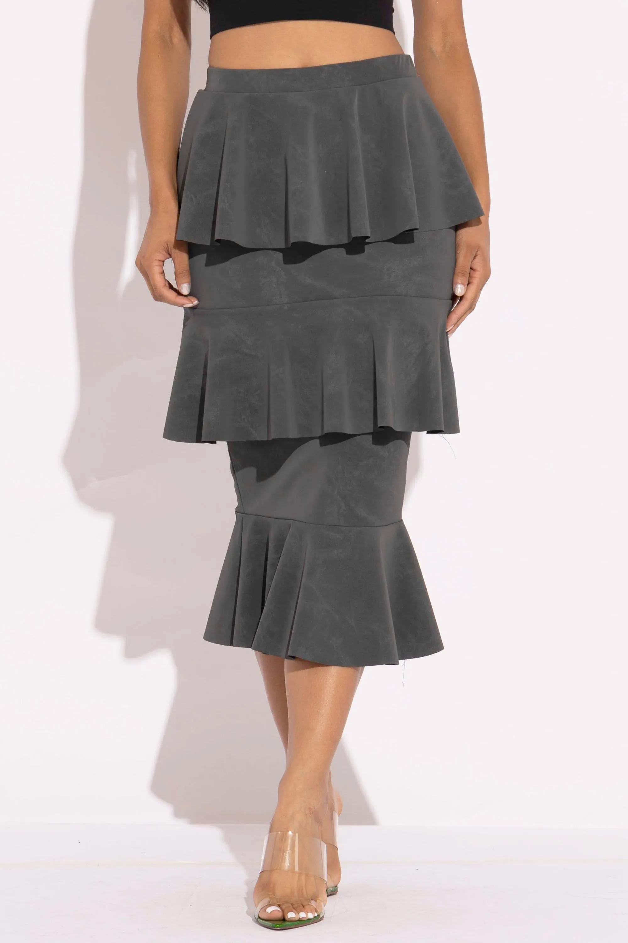 Layered ruffle midi skirt sold by Bogomore product image thumbnail 5