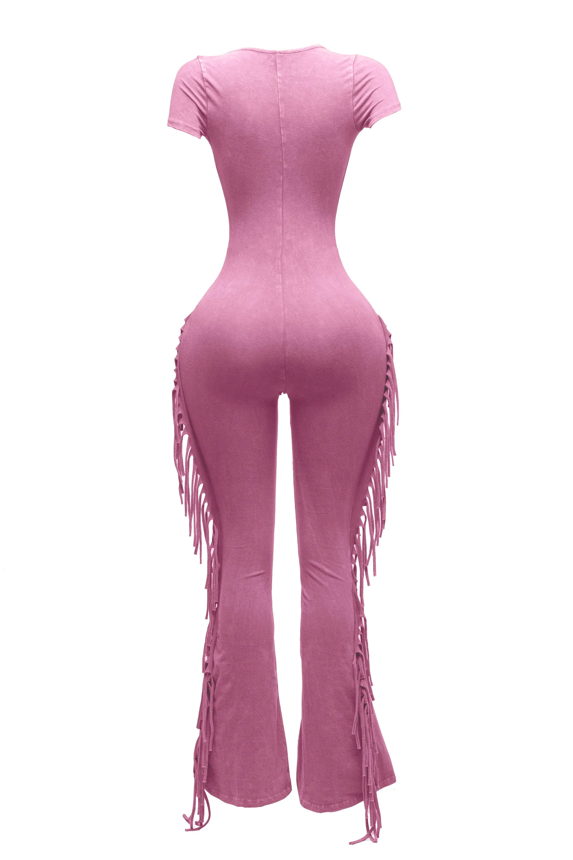 Mineral washed fringed jumpsuit sold by Bogomore product image thumbnail 2