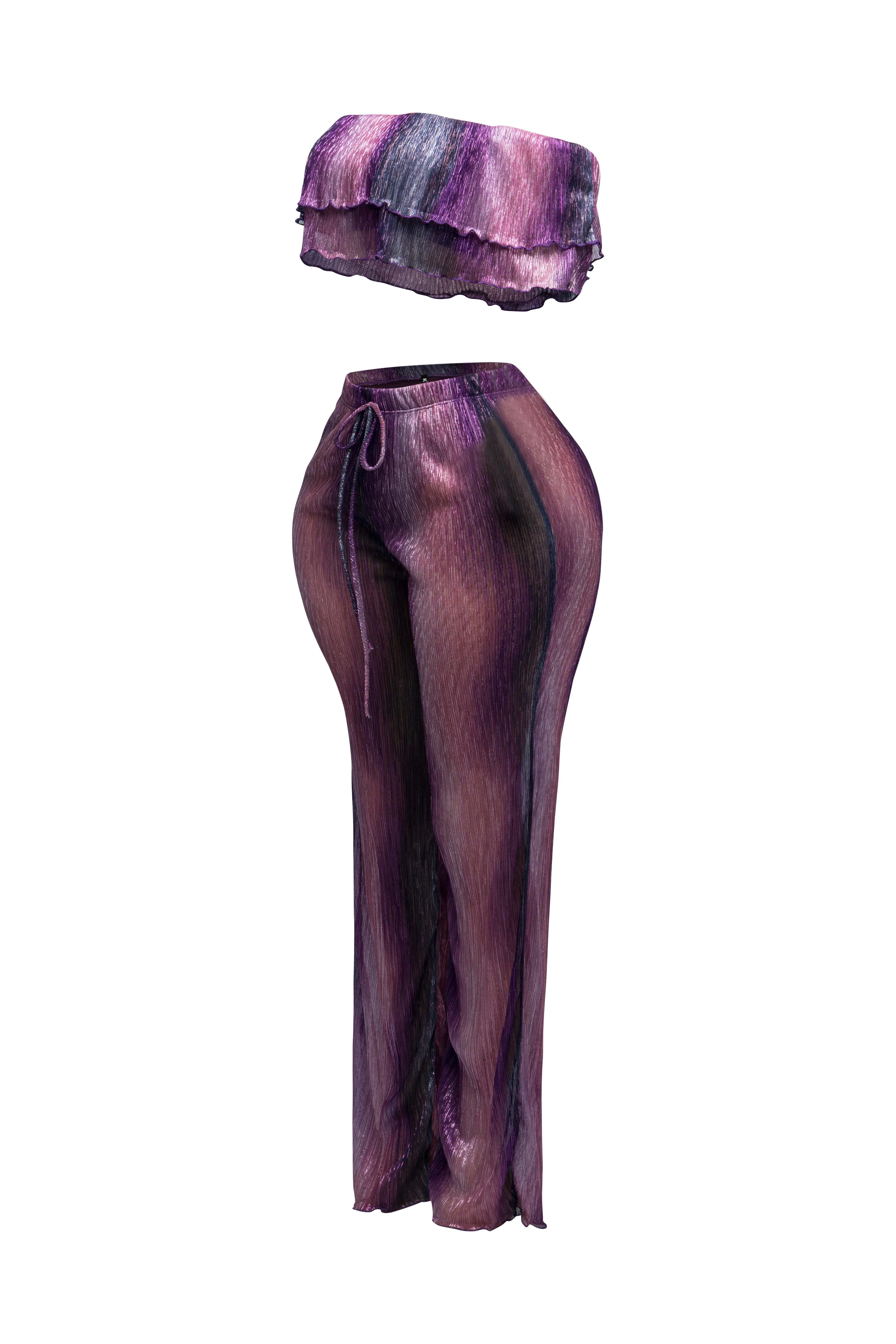 Ruffle off shoulder set sold by Bogomore product image thumbnail 4