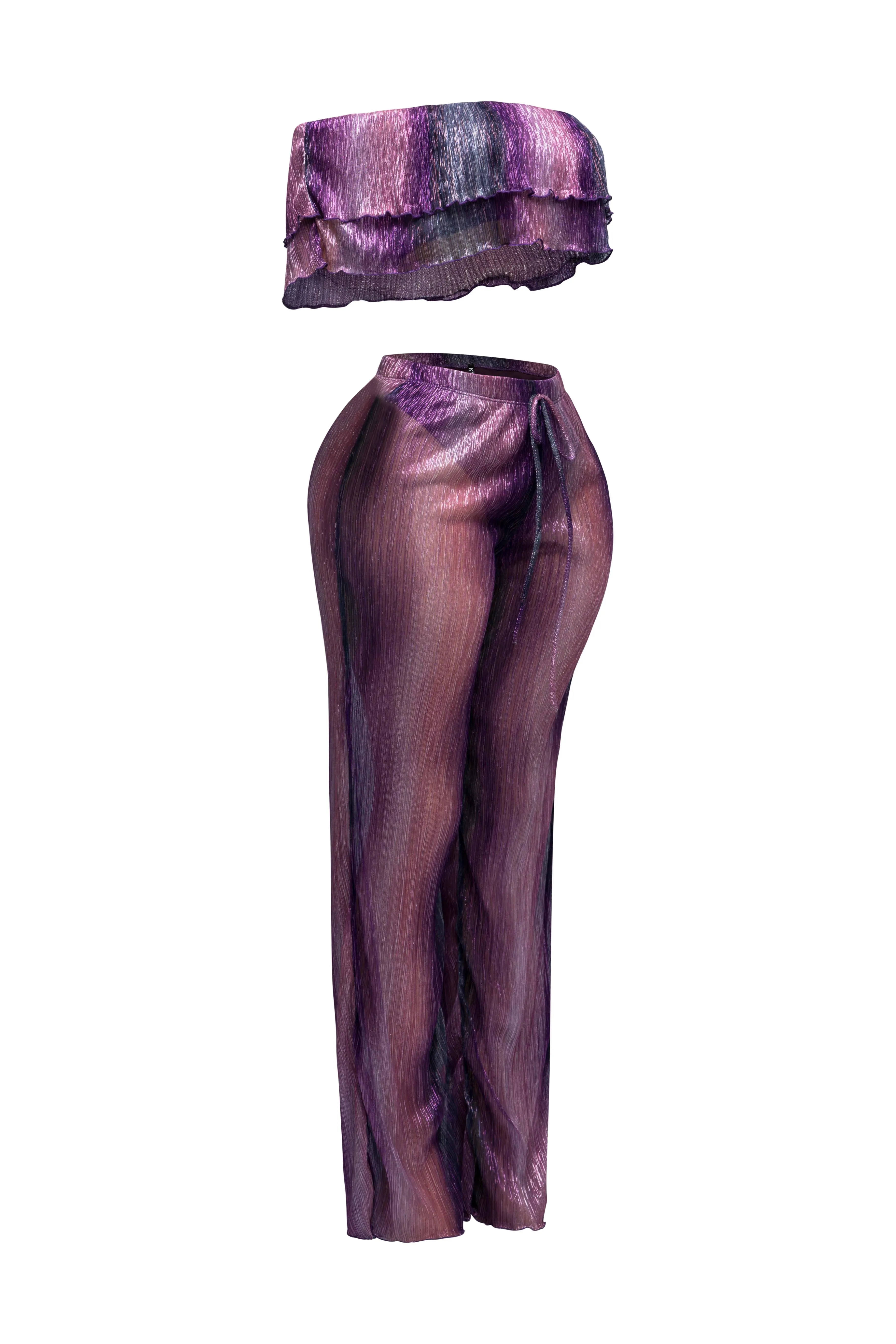 Ruffle off shoulder set sold by Bogomore product image thumbnail 3