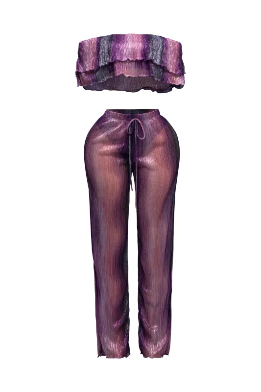 Ruffle off shoulder set sold by Bogomore