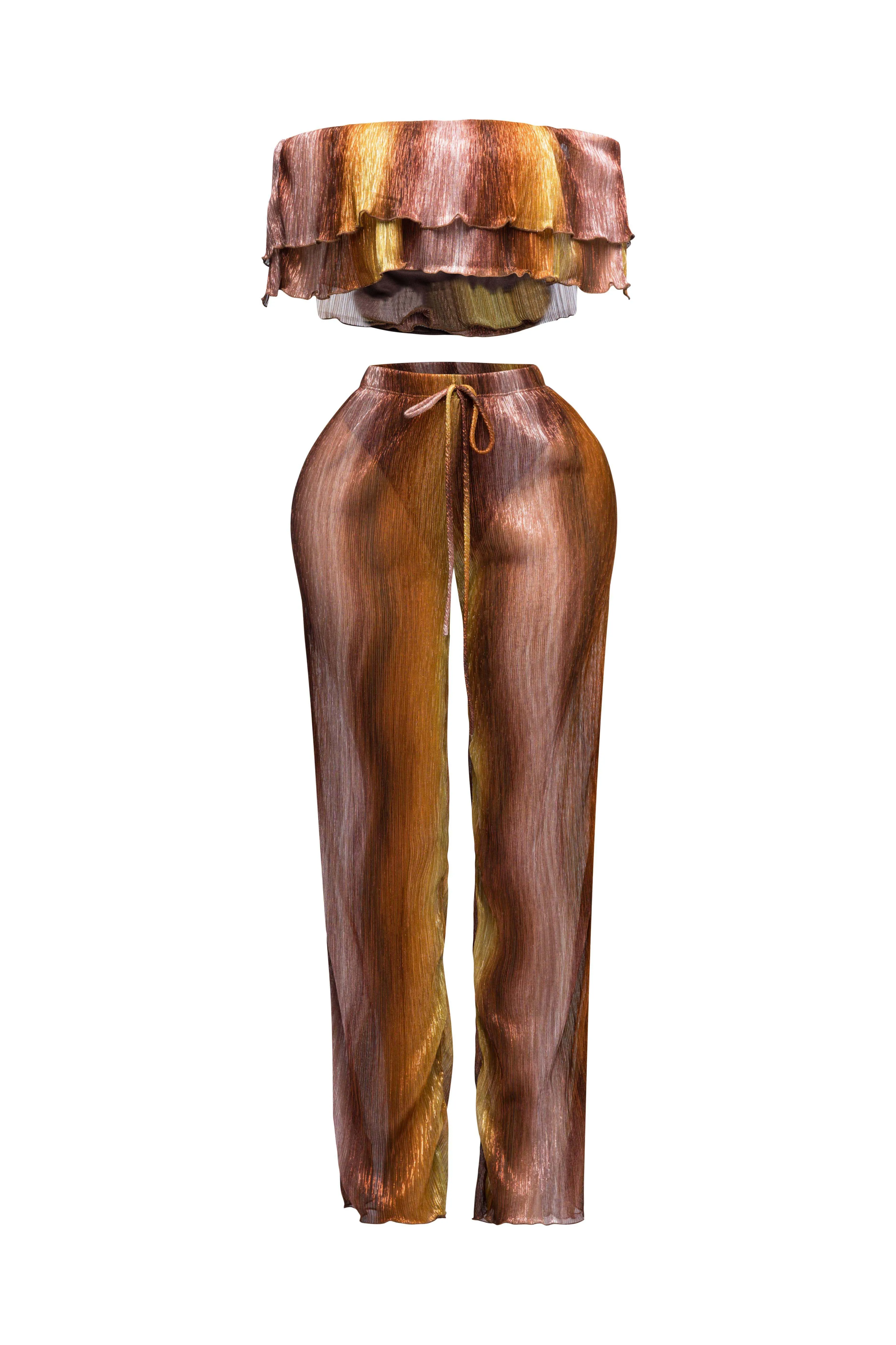 Ruffle off shoulder set sold by Bogomore product image thumbnail 5