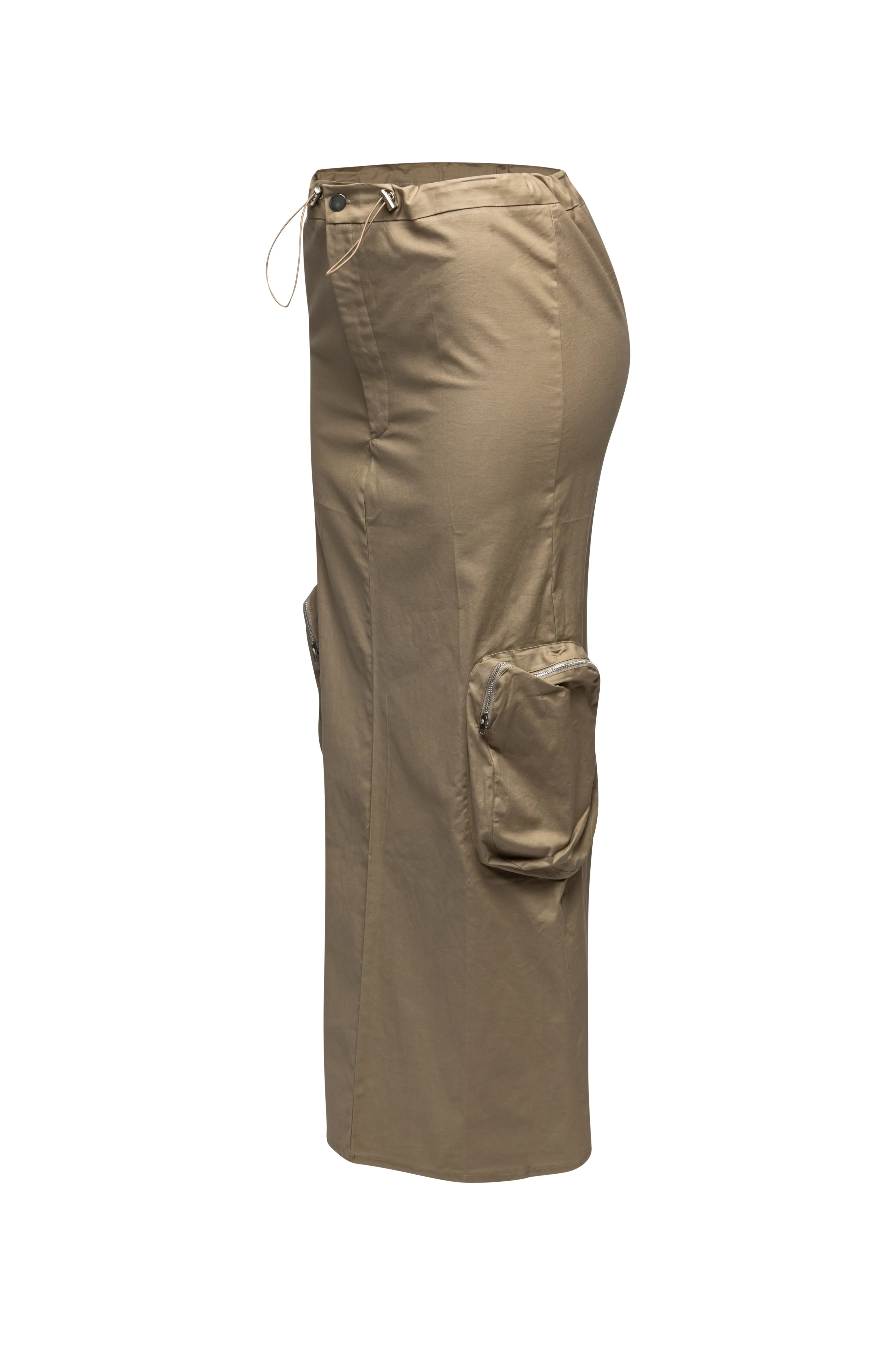Side zippered pocket maxi cargo skirt sold by Bogomore product image thumbnail 2