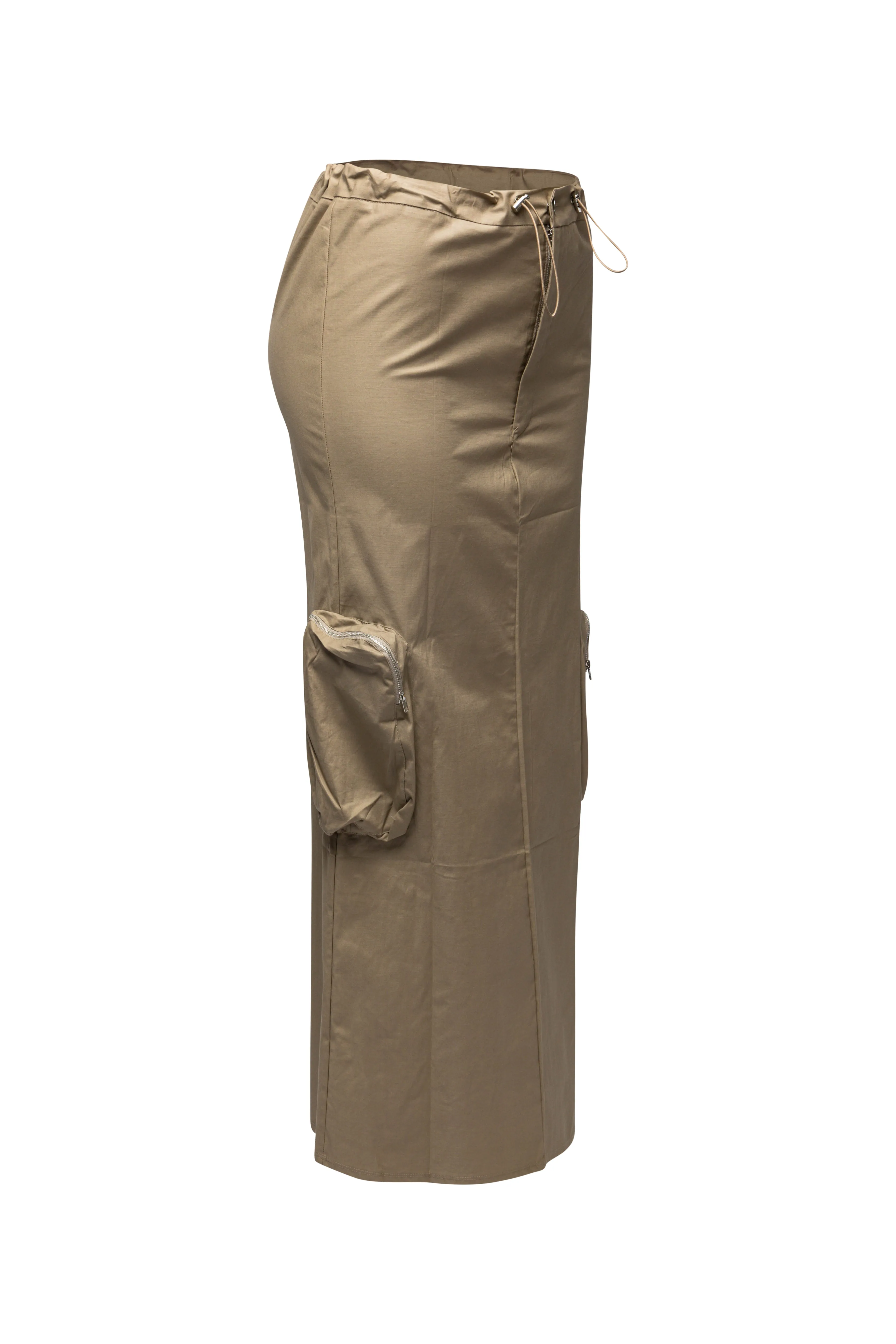 Side zippered pocket maxi cargo skirt sold by Bogomore product image thumbnail 4