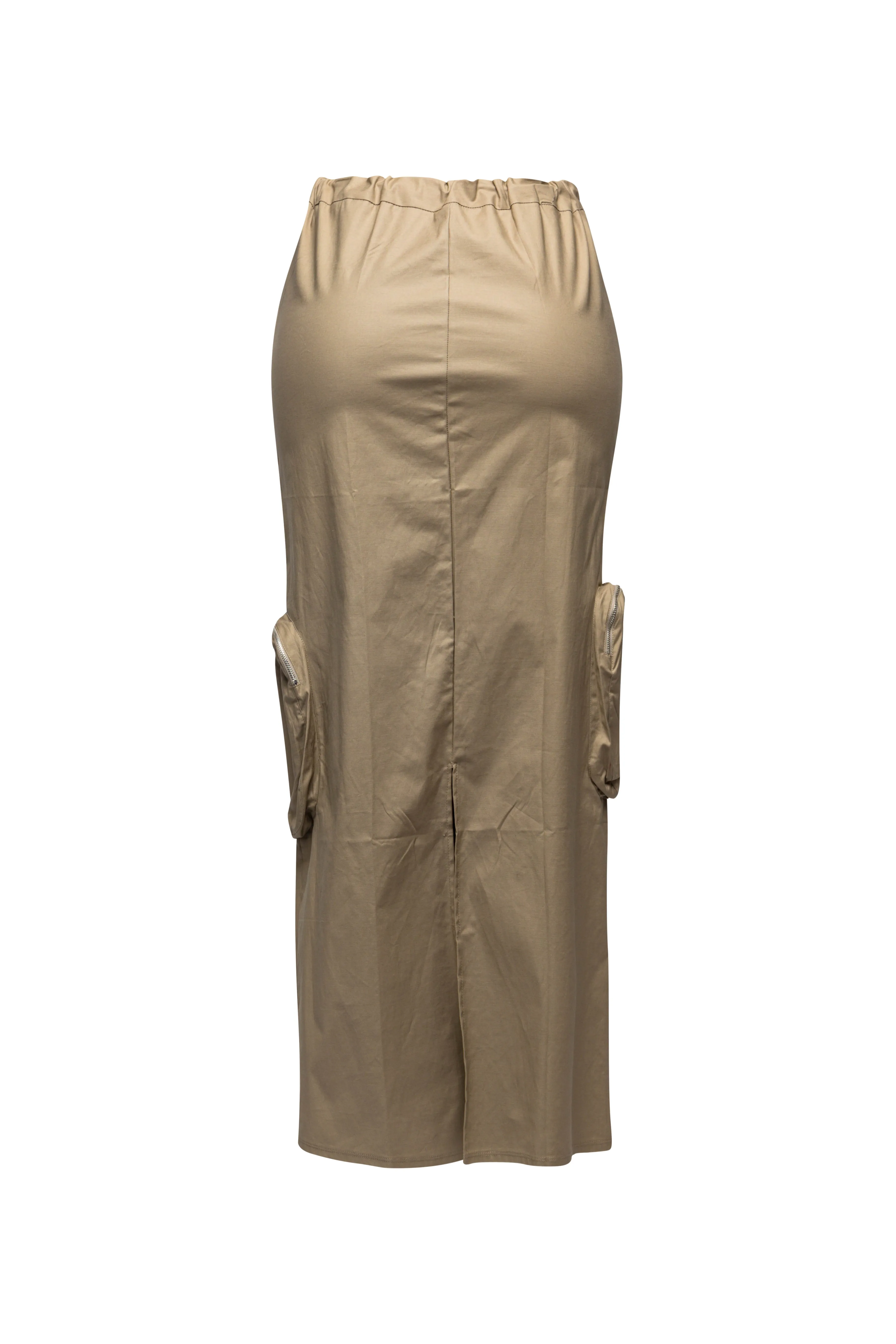 Side zippered pocket maxi cargo skirt sold by Bogomore product image thumbnail 3