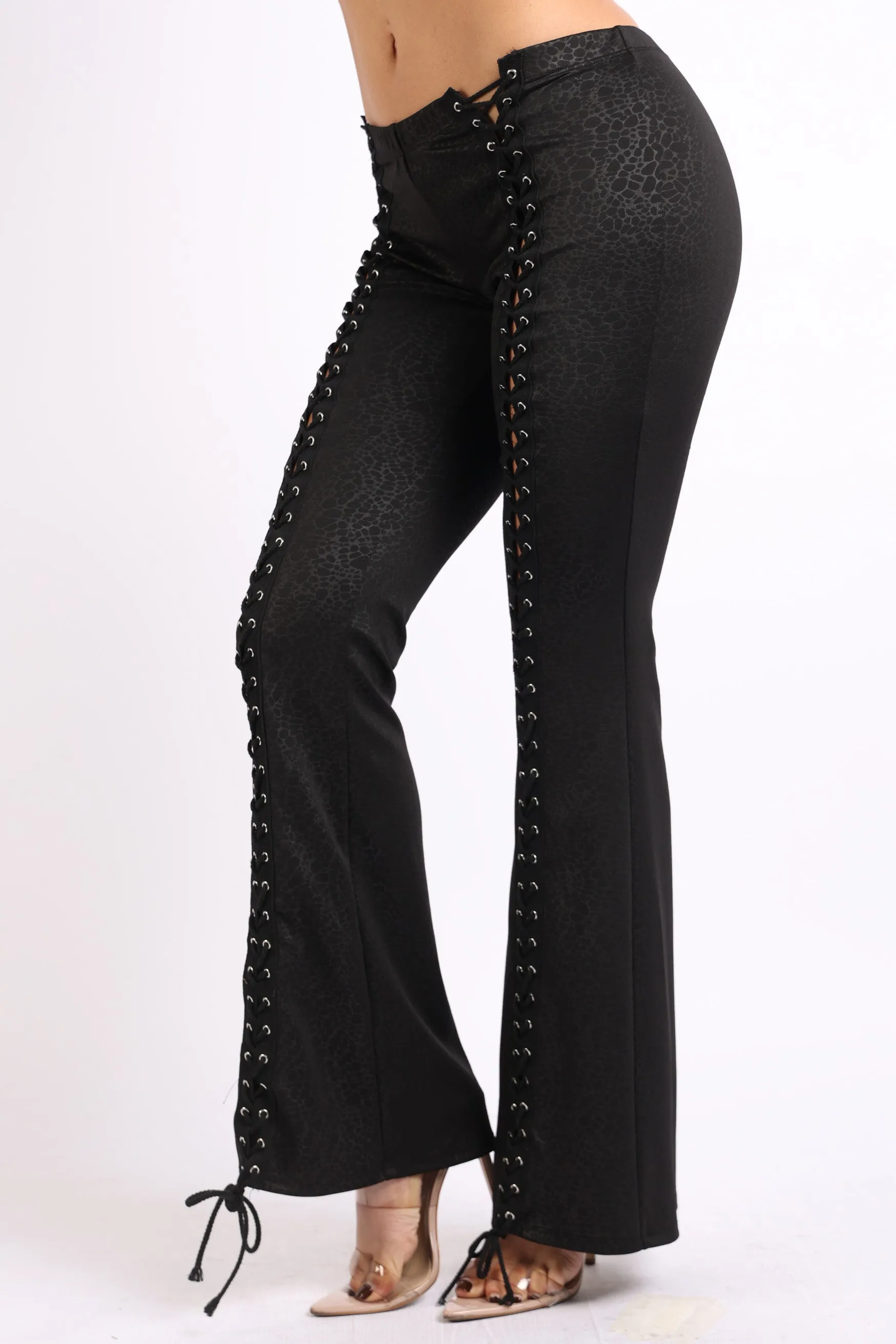 Lace up detailed pants sold by Bogomore product image thumbnail 4
