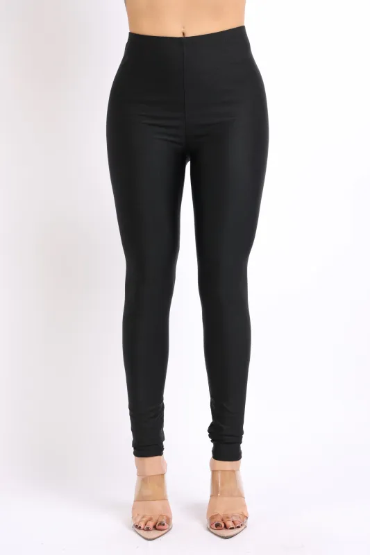 Highwaisted shiny nylon leggings sold by Bogomore