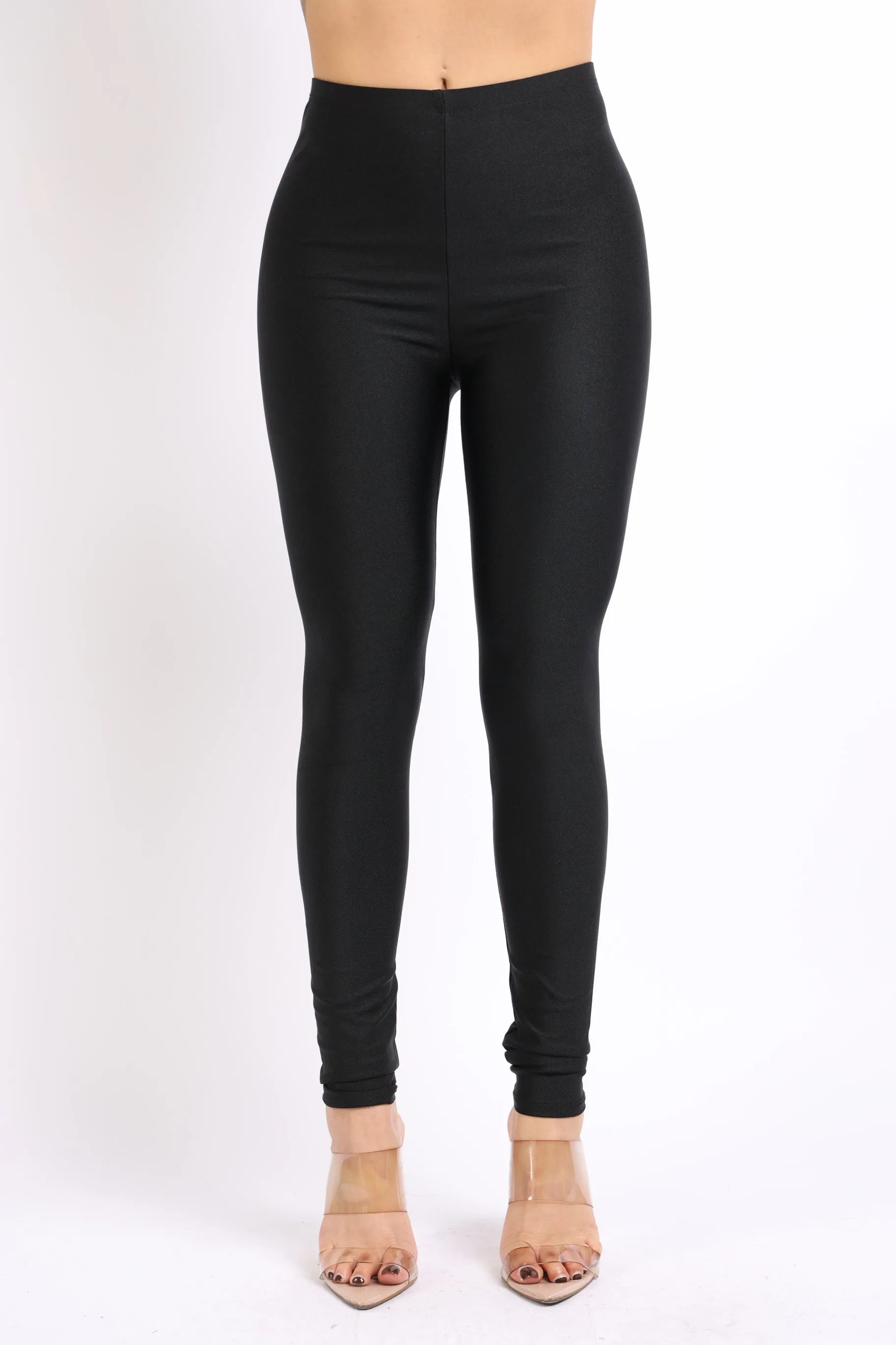 Highwaisted shiny nylon leggings sold by Bogomore