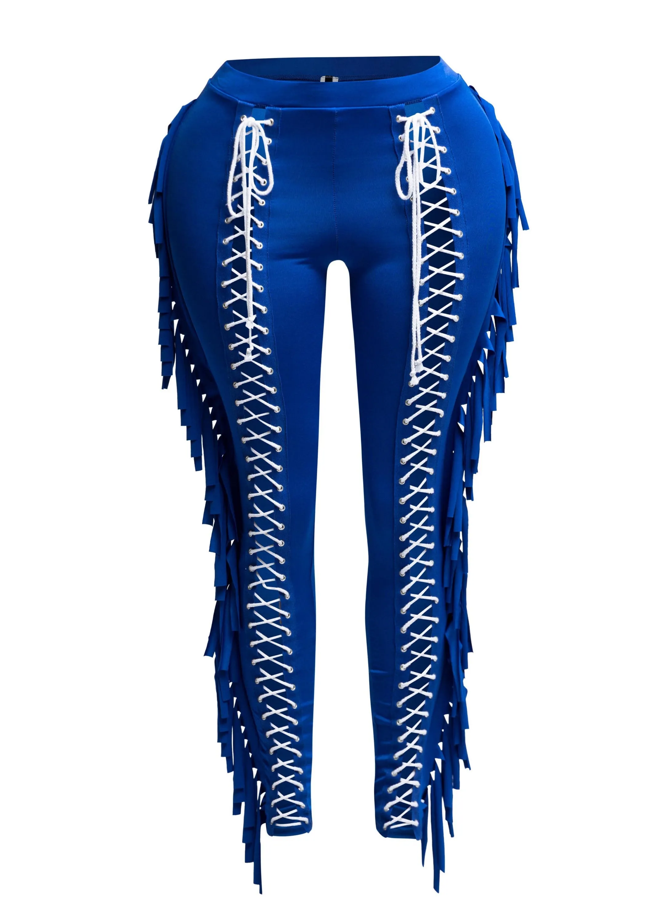 Fringe Play Lace-Up Skinny Pants sold by Bogomore