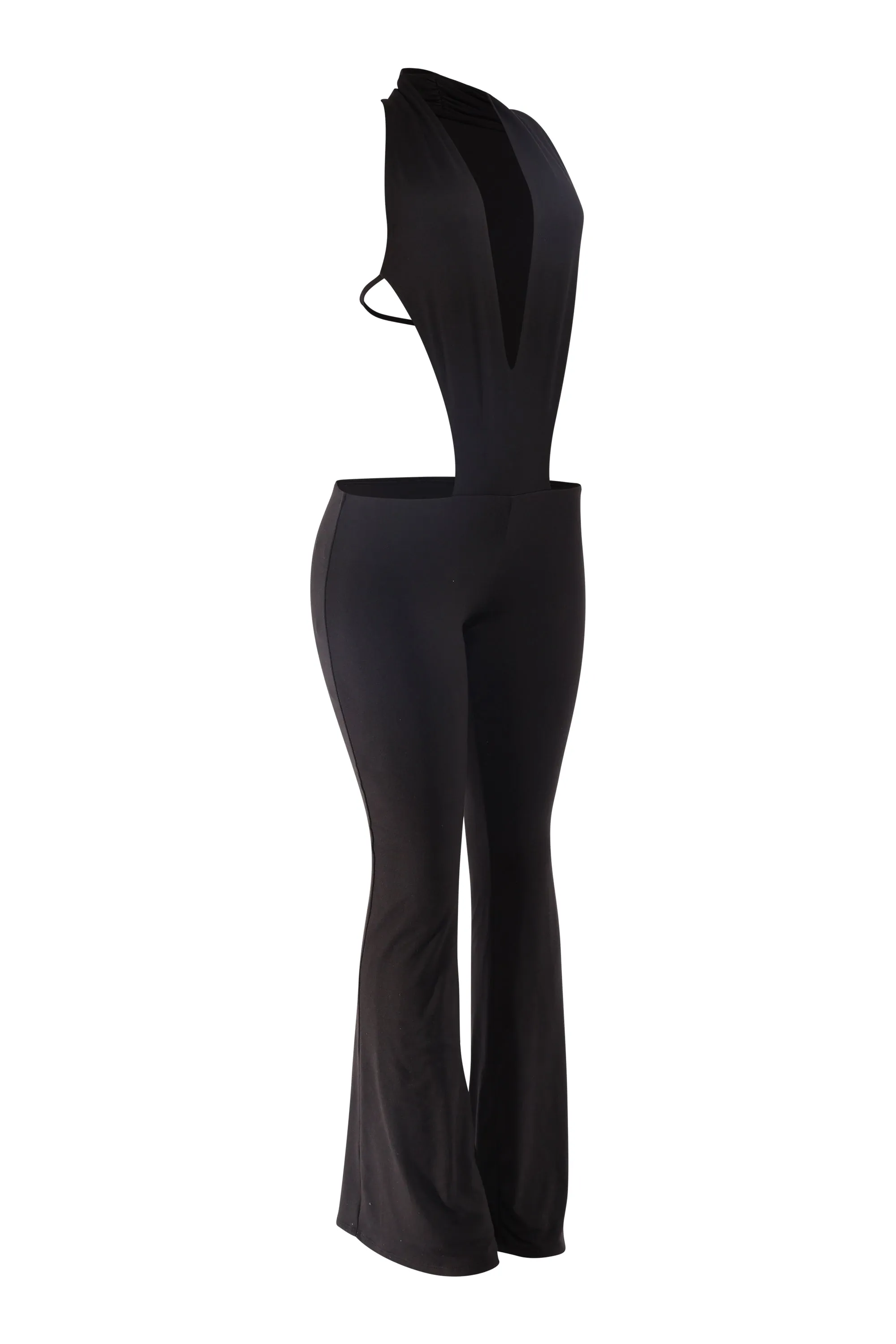 After Hours Deep Plunge Flare Jumpsuit sold by Bogomore product image thumbnail 3