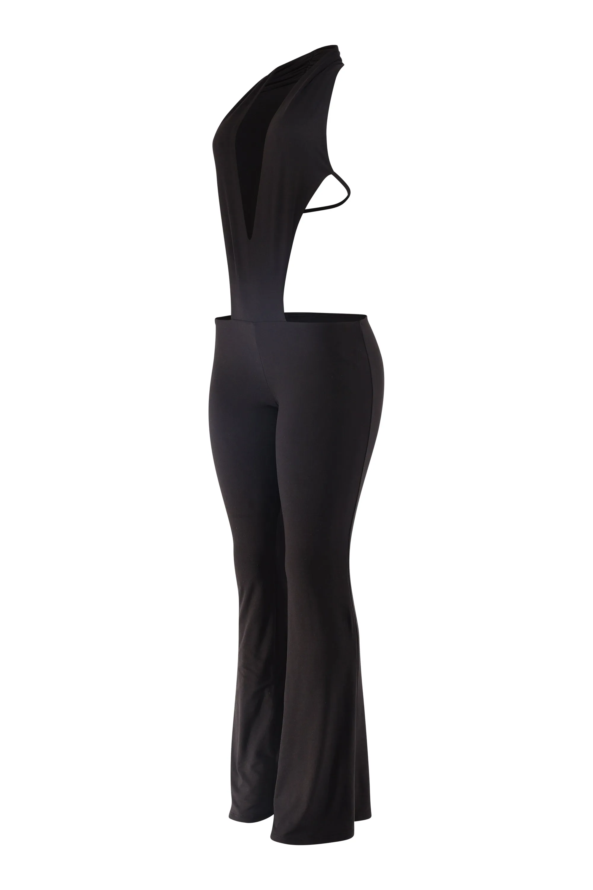 After Hours Deep Plunge Flare Jumpsuit sold by Bogomore product image thumbnail 4