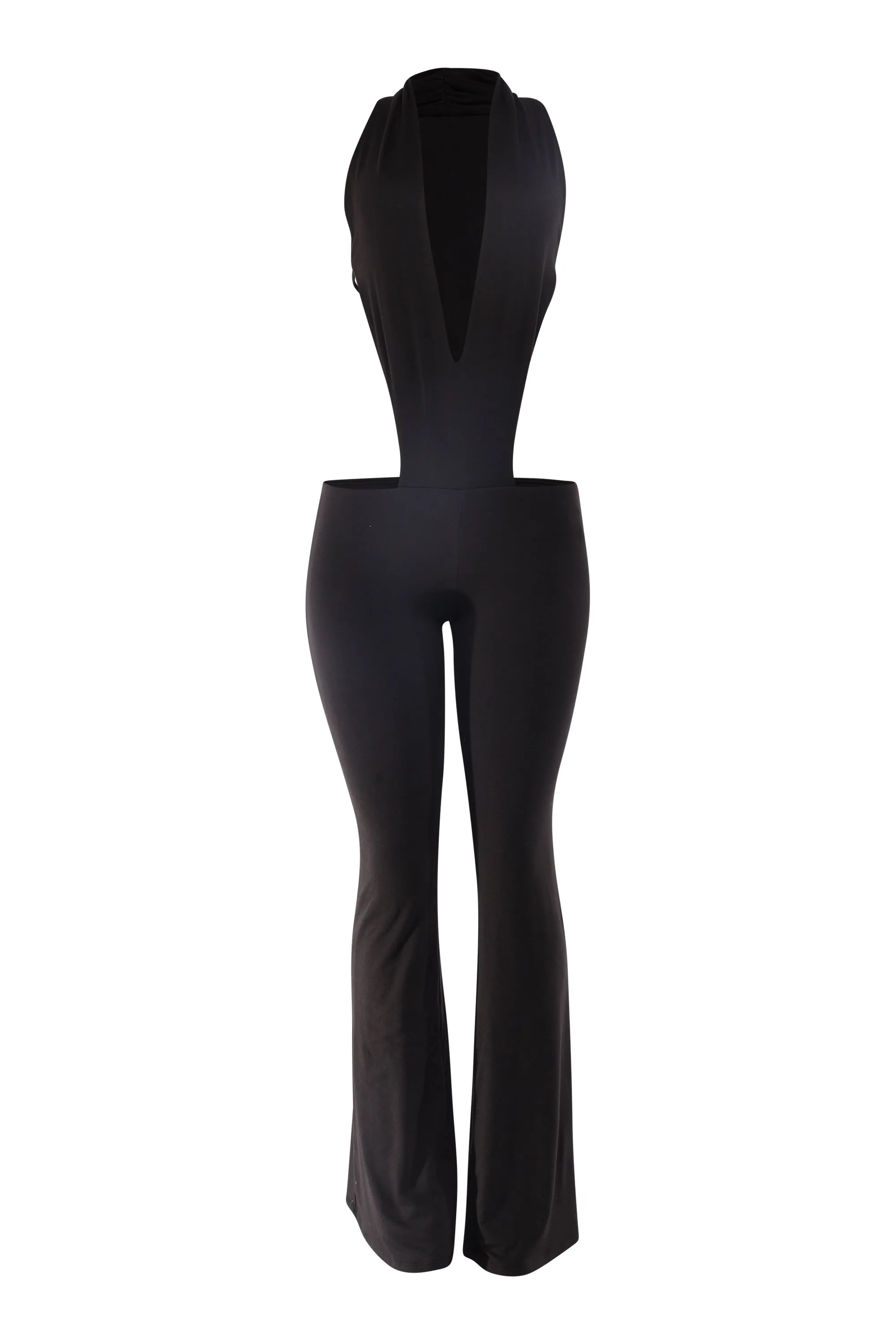 After Hours Deep Plunge Flare Jumpsuit sold by Bogomore product image thumbnail 2