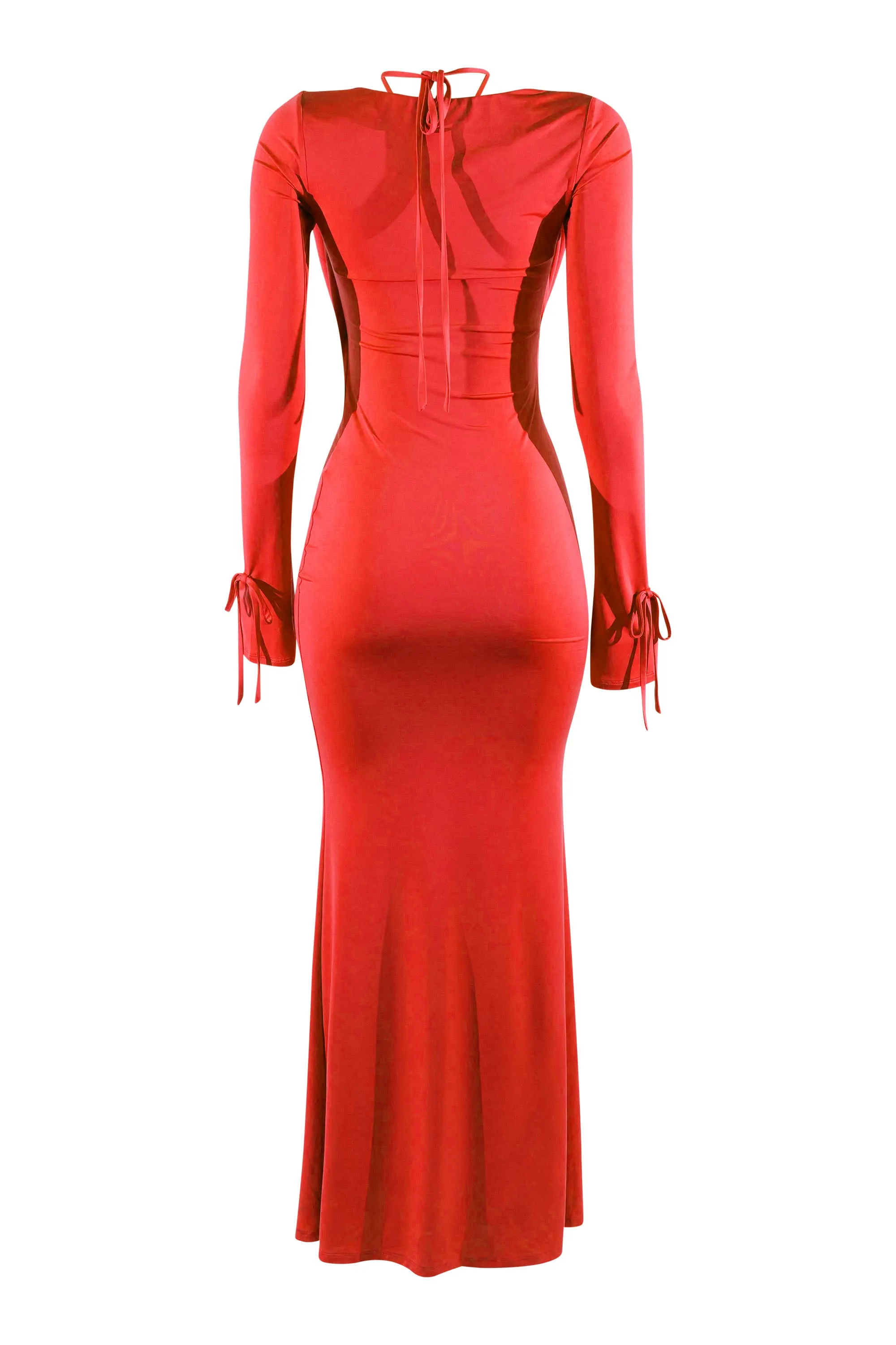 Danger Drape Cowl Neck Trim Maxi Dress sold by Bogomore product image thumbnail 5