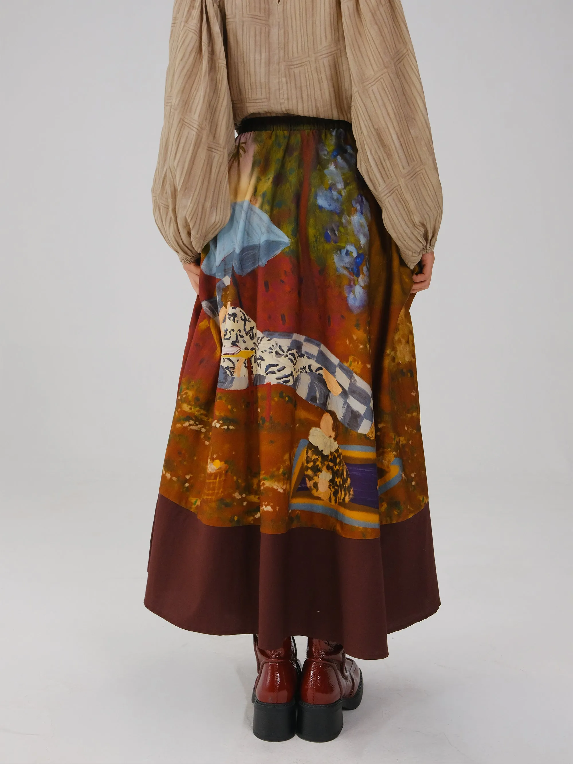 Print Blocked Skirt sold by Cord product image thumbnail 4